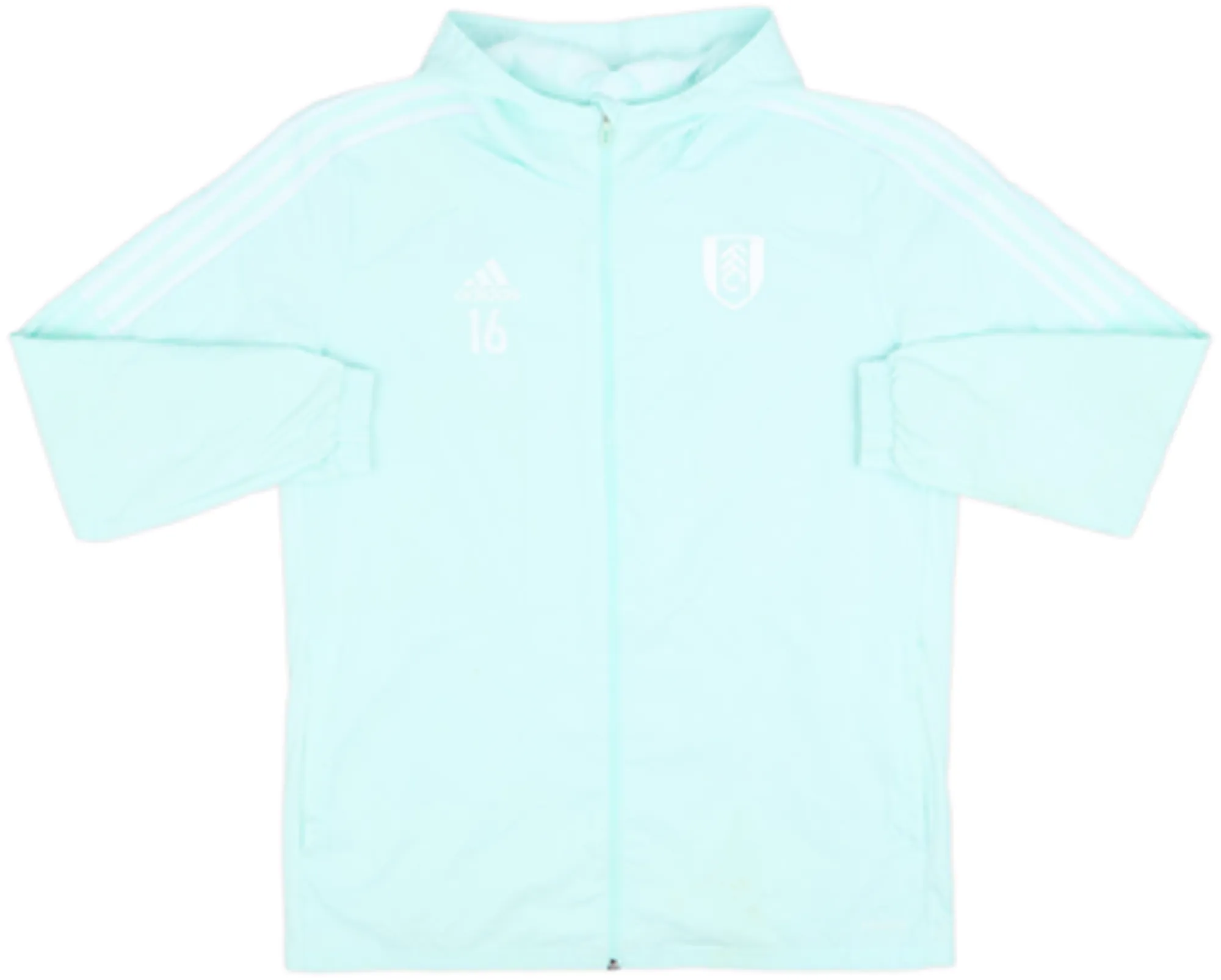 2021-22 Fulham Player Issue adidas Hooded Track Jacket #16 - 7/10 - (L)