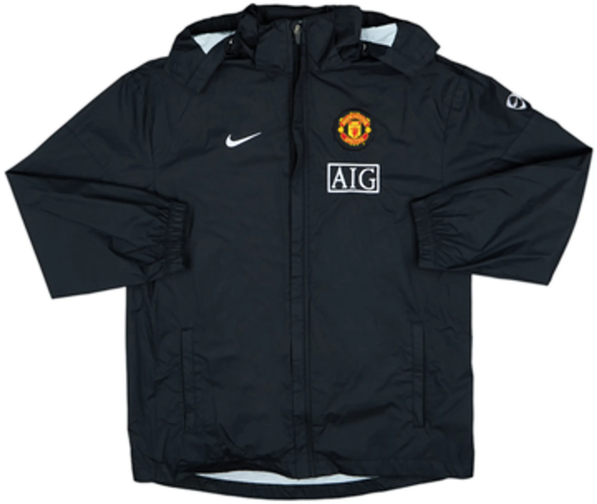 2008-09 Manchester United Nike Hooded Rain Jacket - 8/10 - (XL.Boys)
