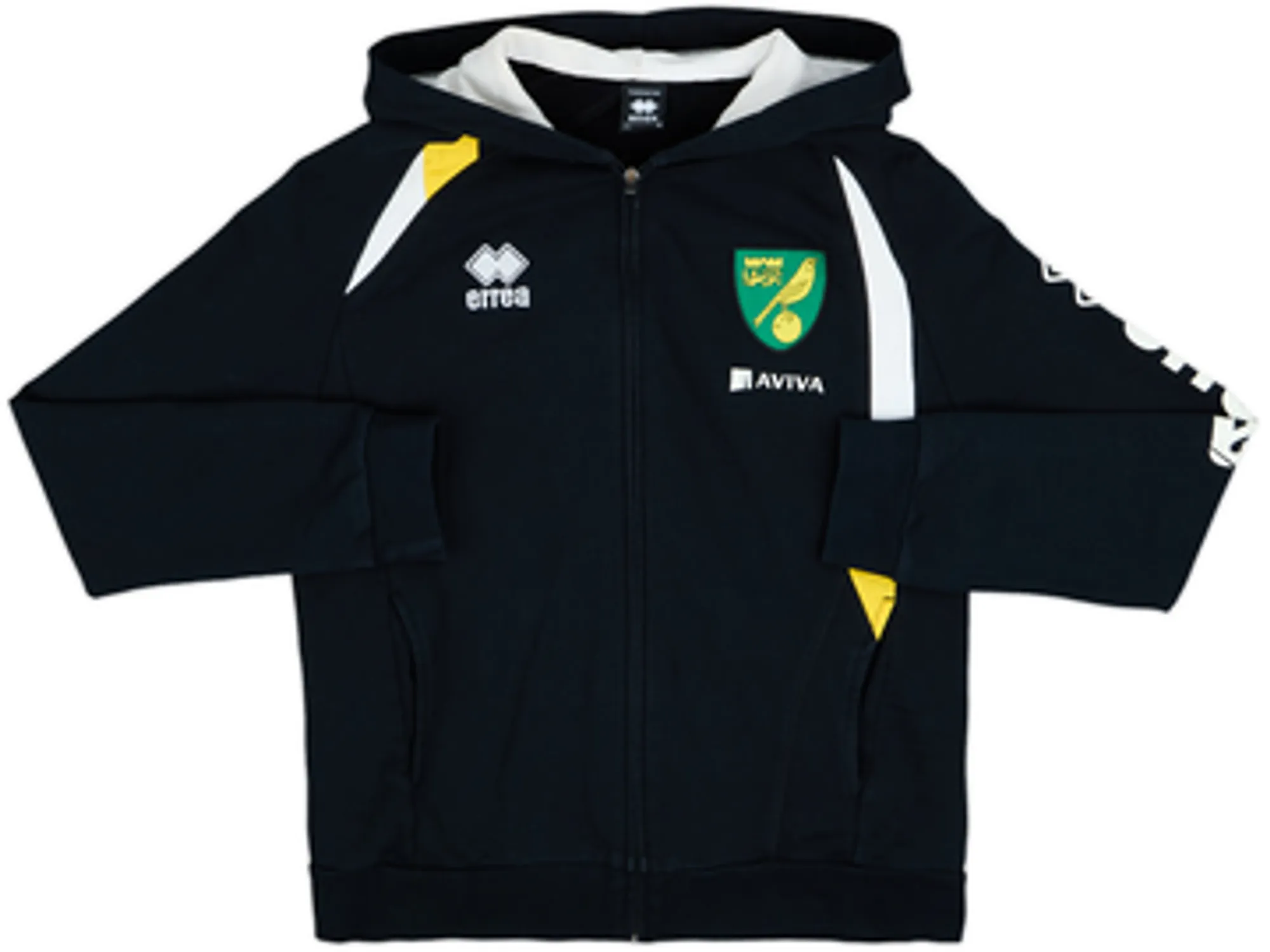 2012-13 Norwich Errea Hooded Track Jacket - 7/10 - (S)