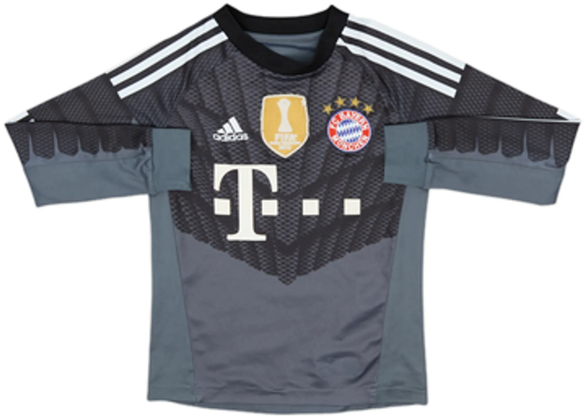 adidas Bayern Munich Boys LS Goalkeeper Home Shirt 2014/15
