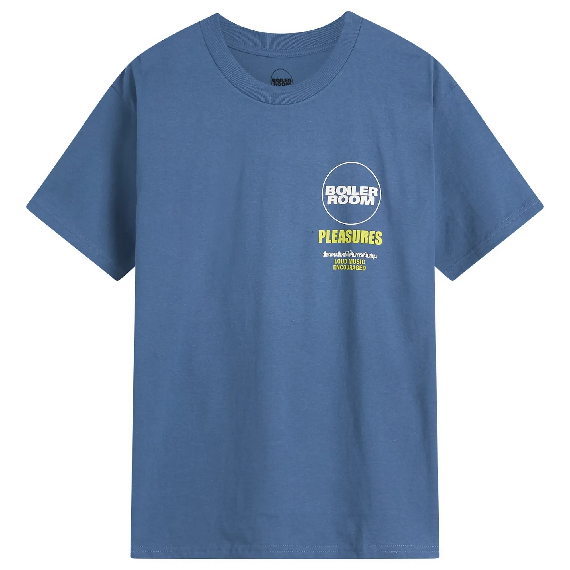 Pleasures Men's x Boiler Room Turntable T-Shirt Blue