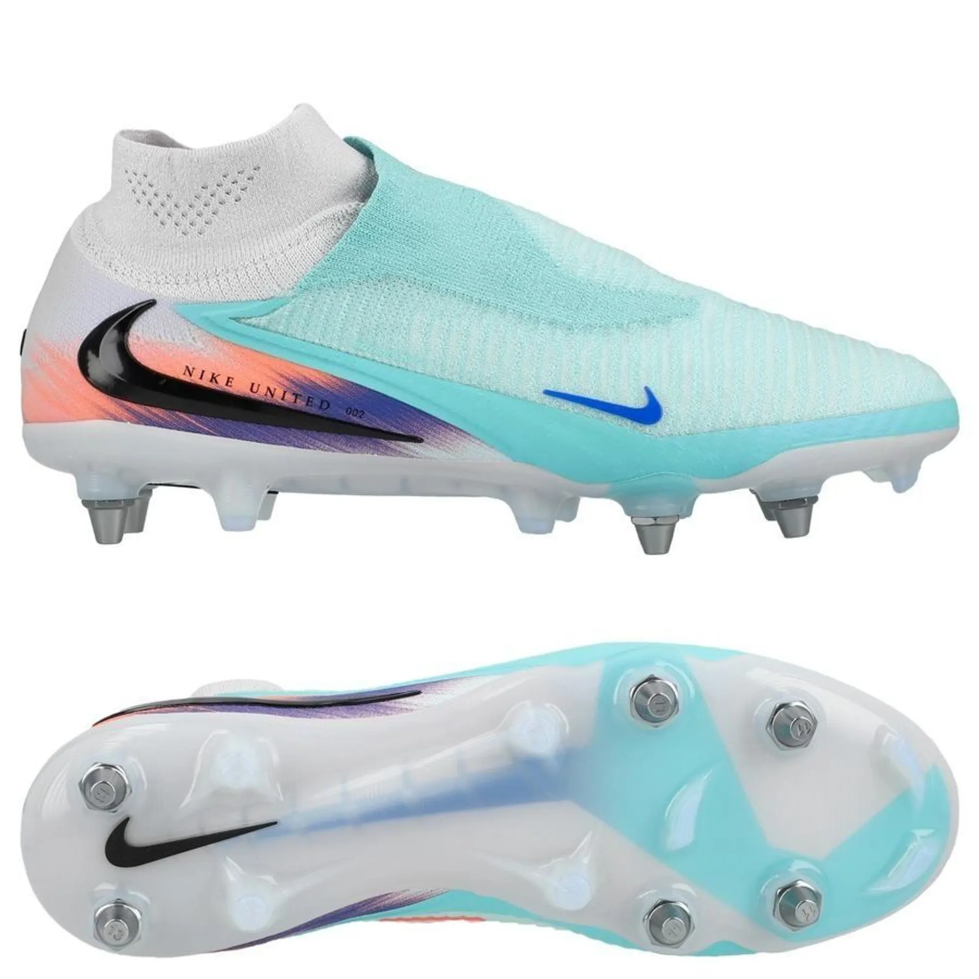 Nike Phantom 6 Elite High Cut Sg-Pro Player Edition United - Pistachio Frost/Hyper Orange - ['Turquoise']