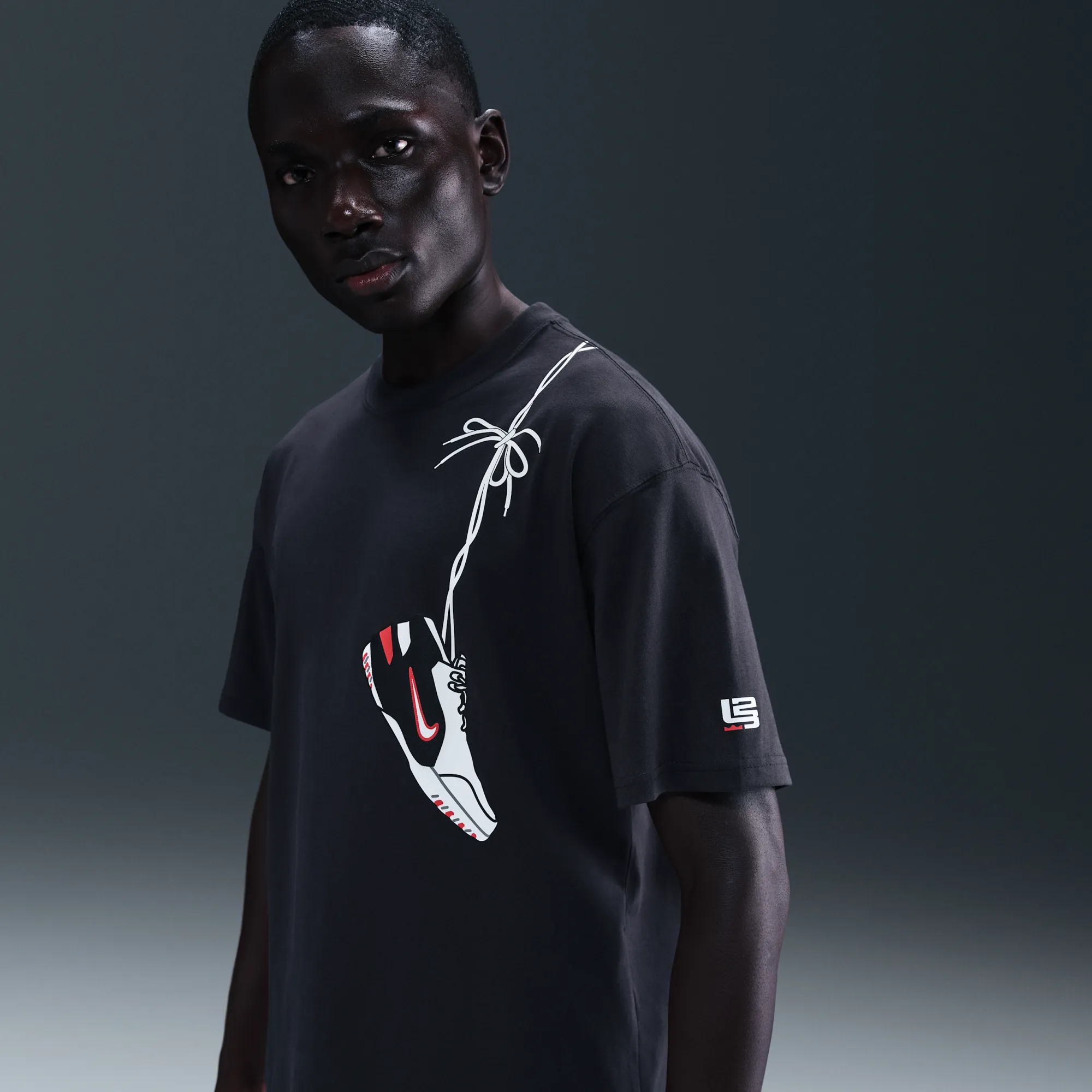 Nike LeBron 'Grand Opening' Men's Basketball T-shirt - Black - Cotton