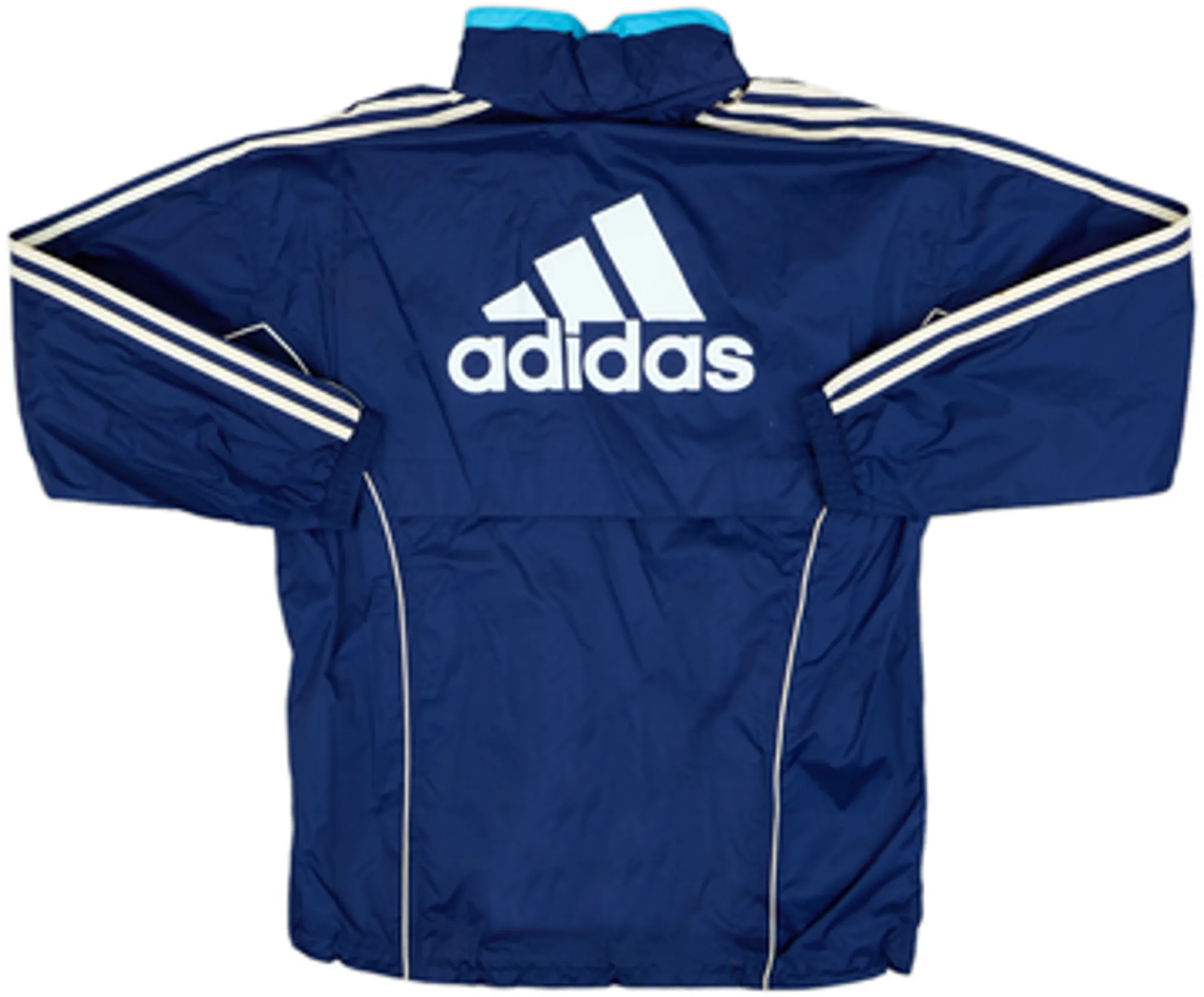 2000-01 Olympique Marseille adidas Hooded Rain Jacket - 5/10 - (S)