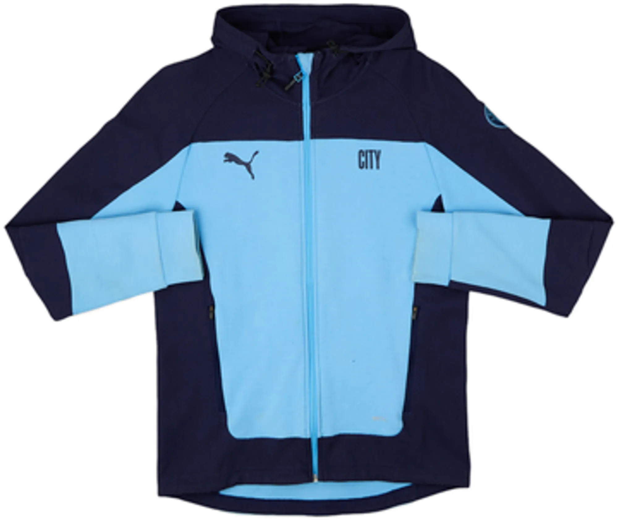 2021-22 Manchester City Puma Hooded Track Jacket - 8/10 - (M)