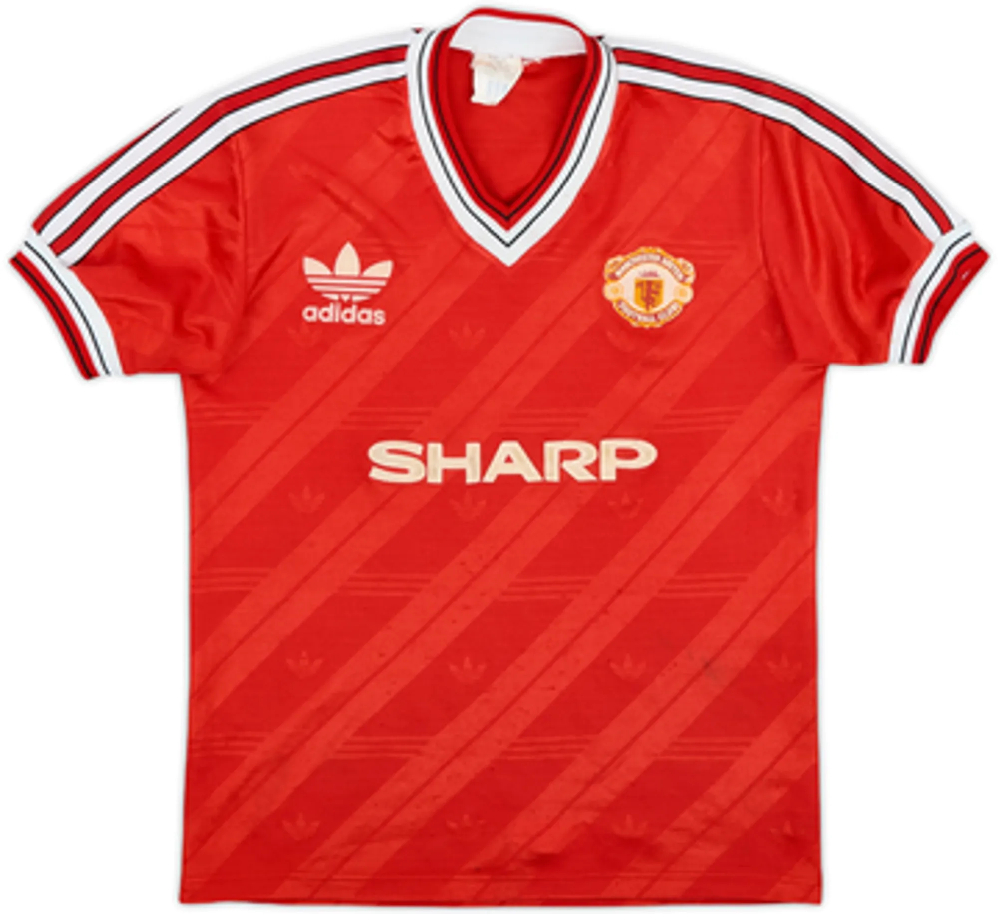 adidas Manchester United Boys SS Home Shirt 1986/88