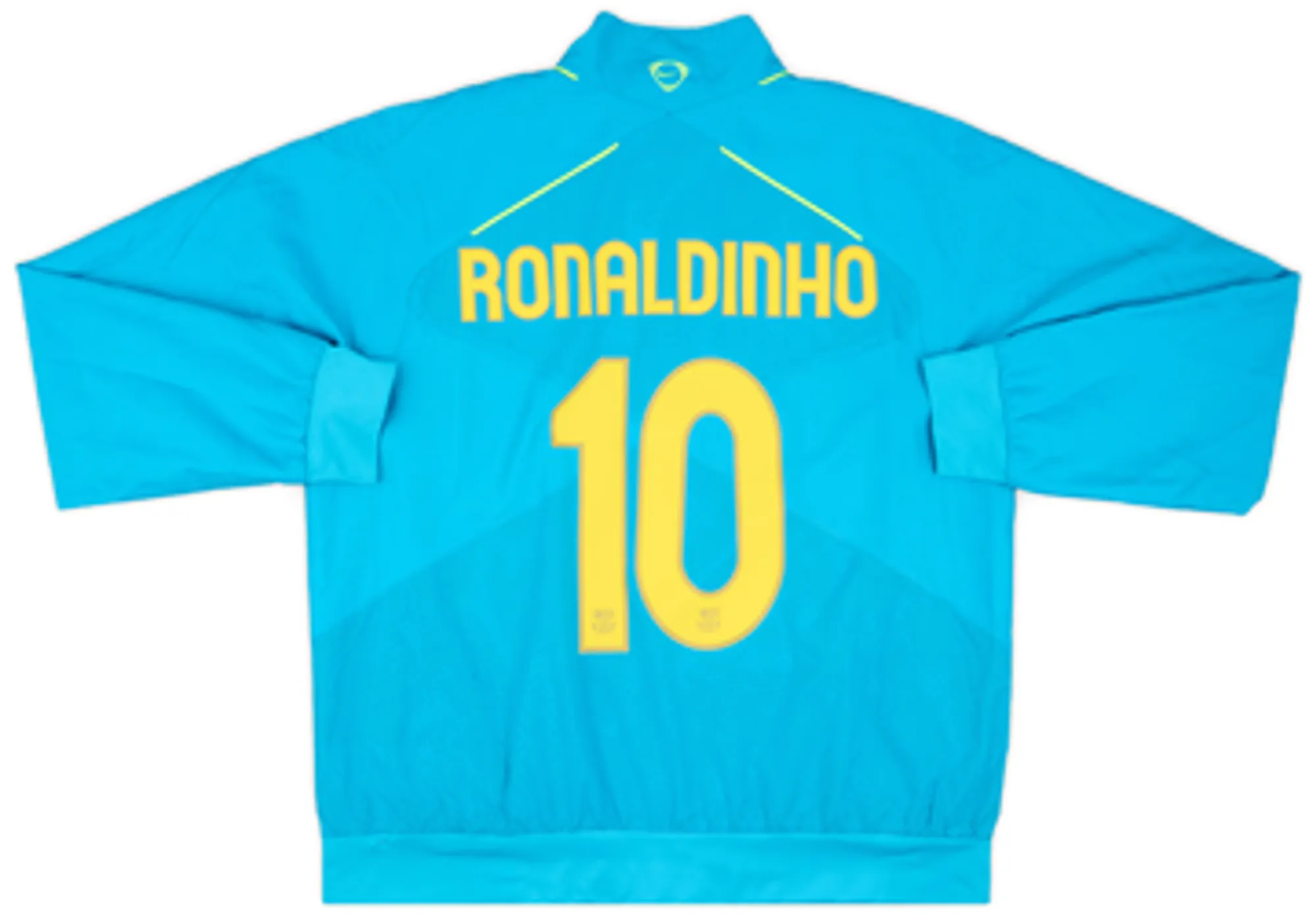 2007-08 Barcelona Nike Track Jacket Ronaldinho #10 - 7/10 - (XL)