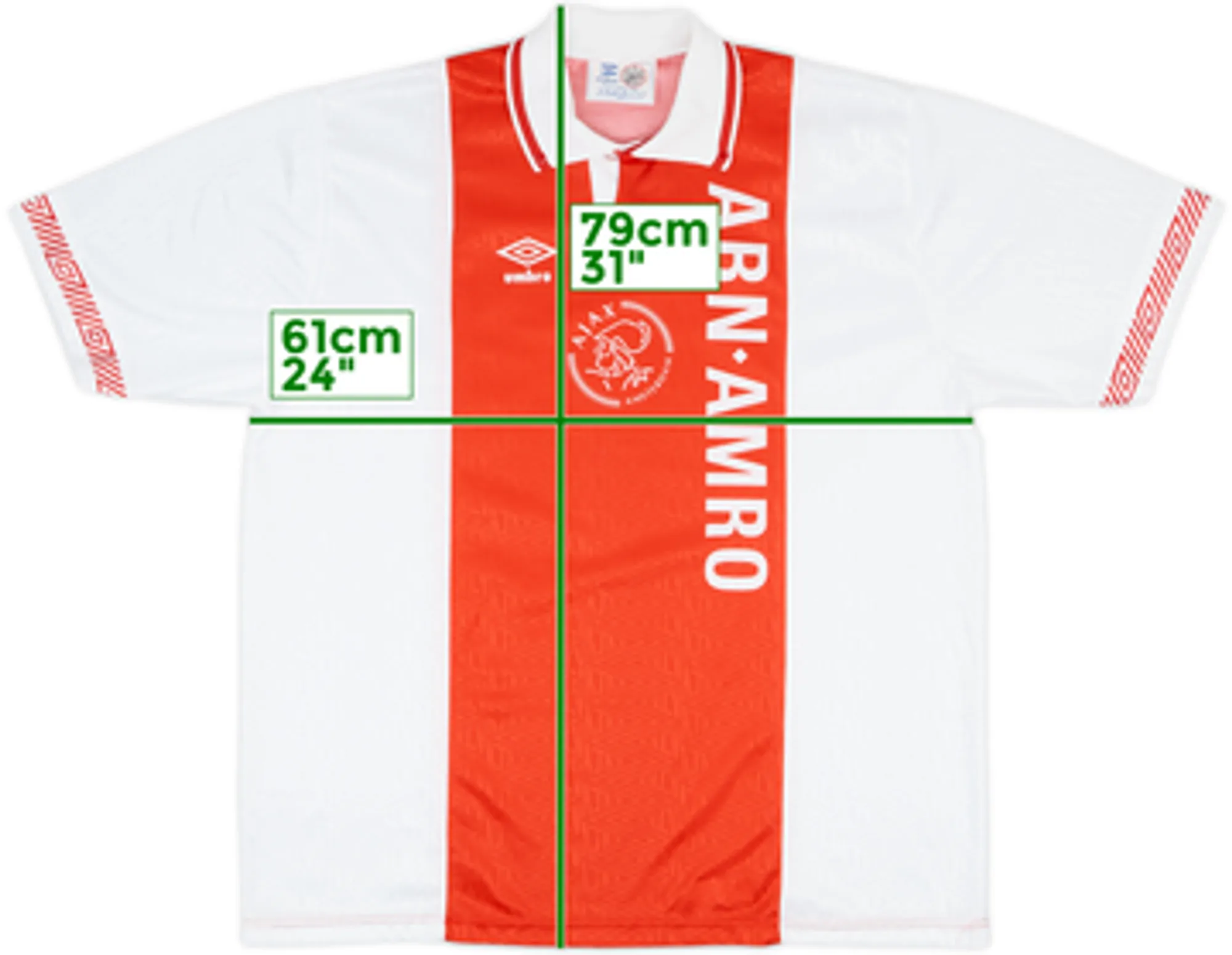 Umbro Ajax Mens SS Home Shirt 1991/93