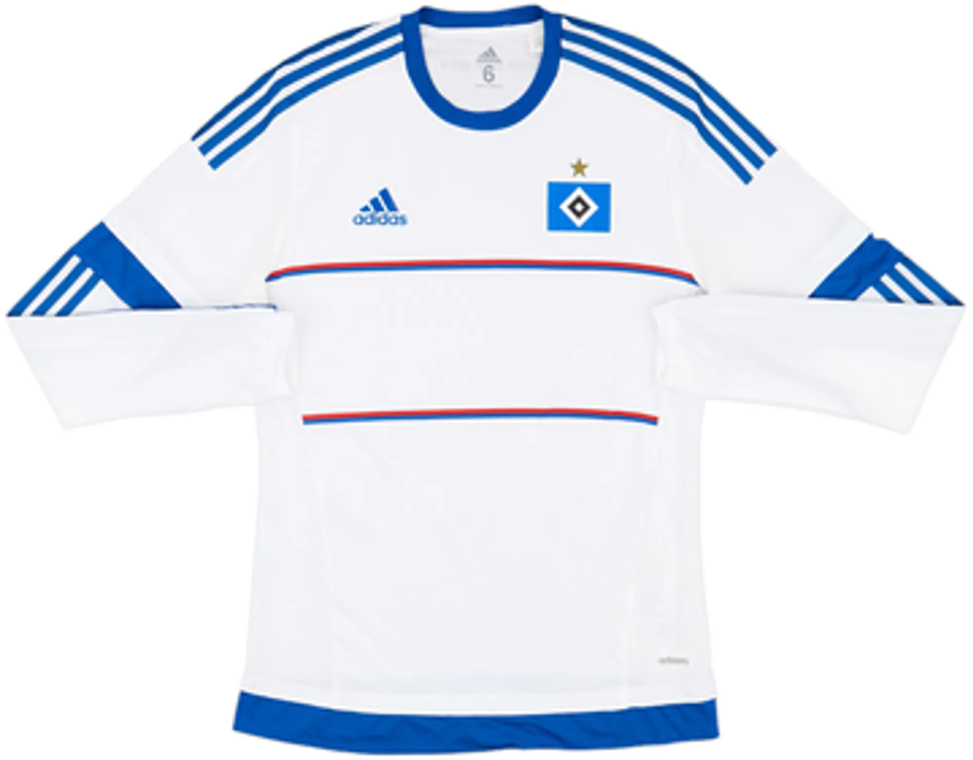 adidas Hamburg Mens LS Player Issue Home Shirt 2015/16