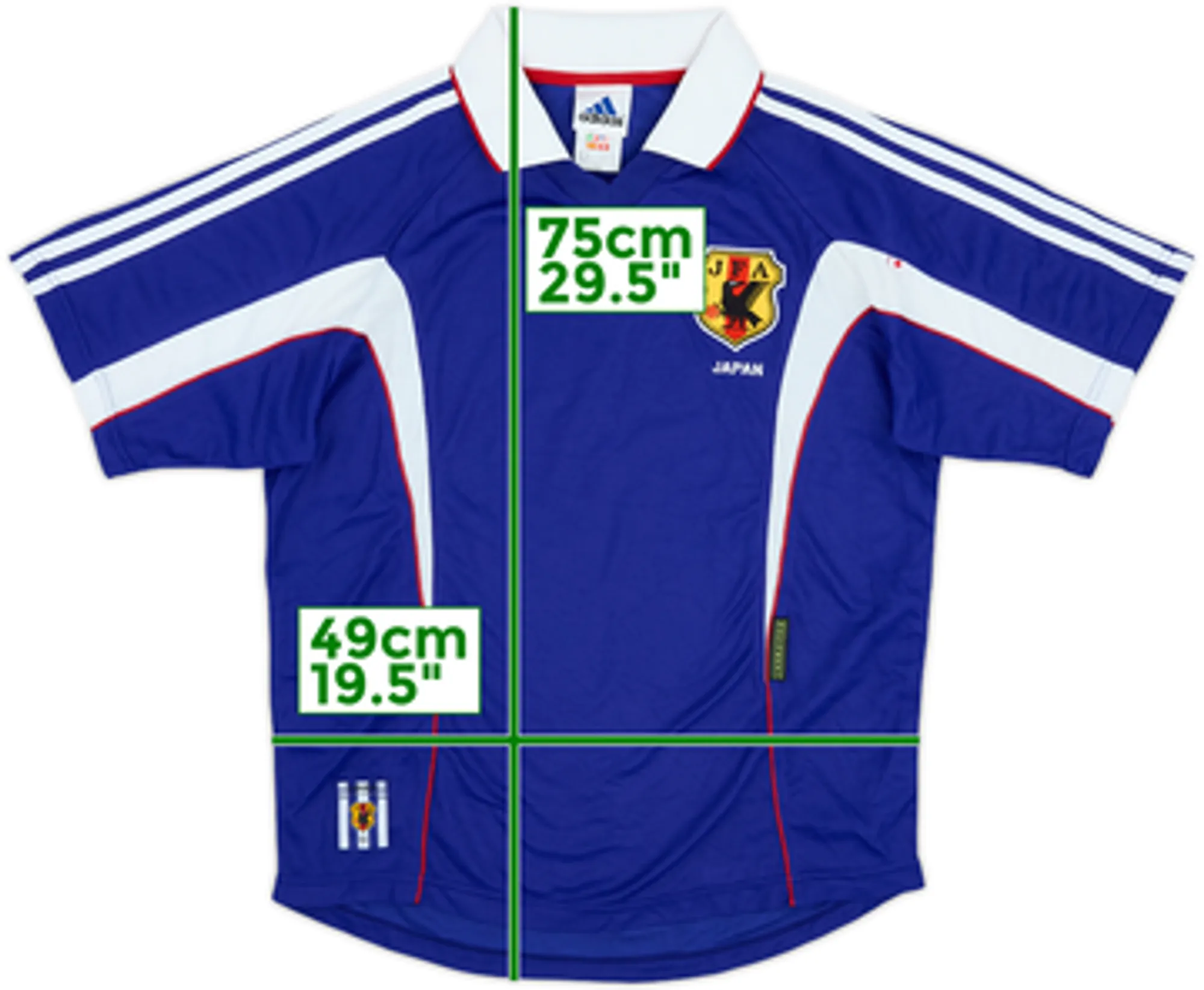 adidas Japan Mens SS Player Issue Home Shirt 1999