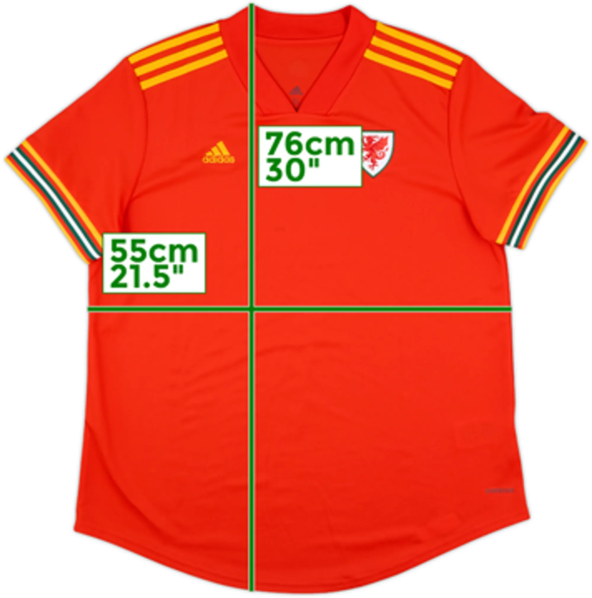 adidas Wales Womens SS Home Shirt 2020