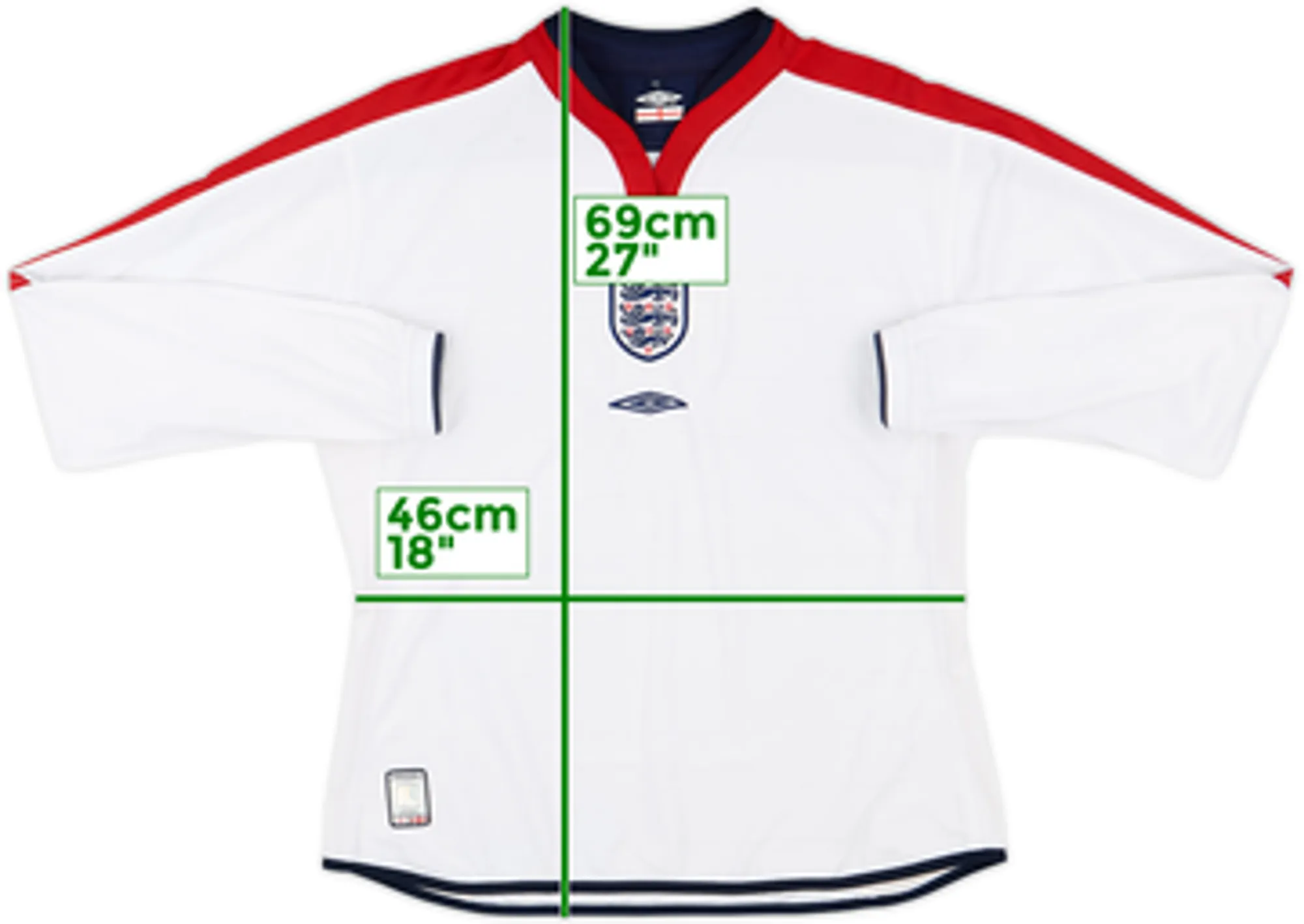 Umbro England Womens LS Home Shirt 2003
