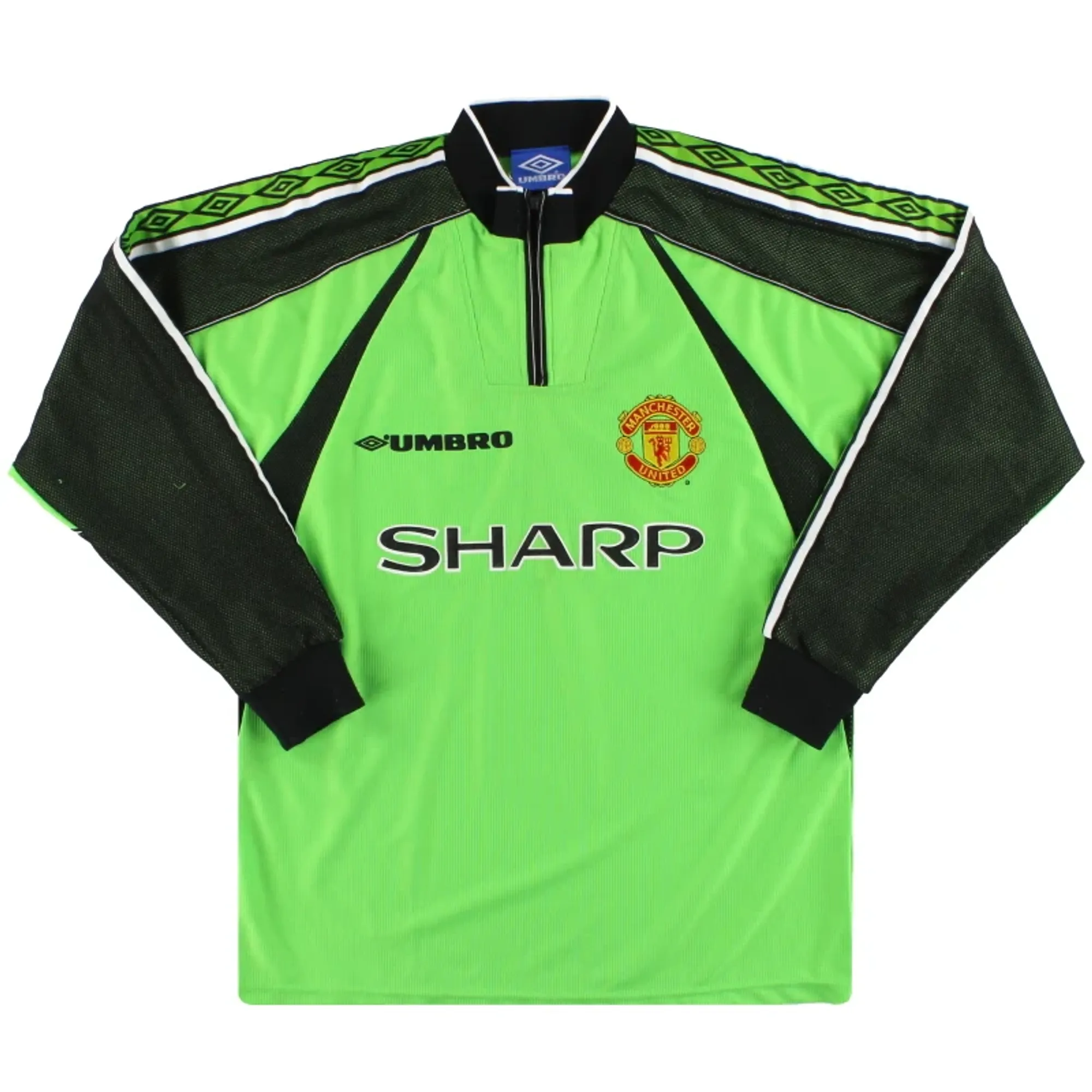 1998-99 Manchester United Umbro Goalkeeper Shirt M - Manchester United / Excellent 
