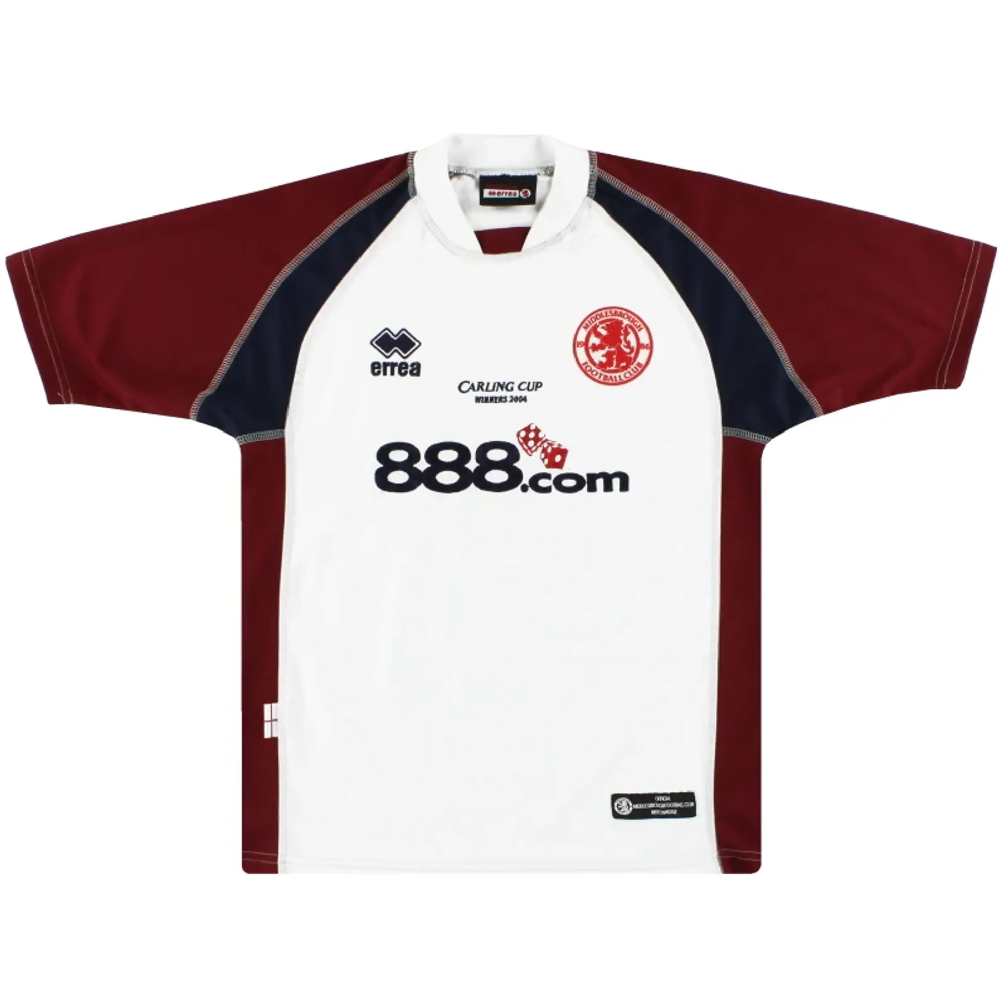 2004 Middlesbrough Errea 'Carling Cup Winners 2004' Away Shirt S - Middlesbrough / Excellent