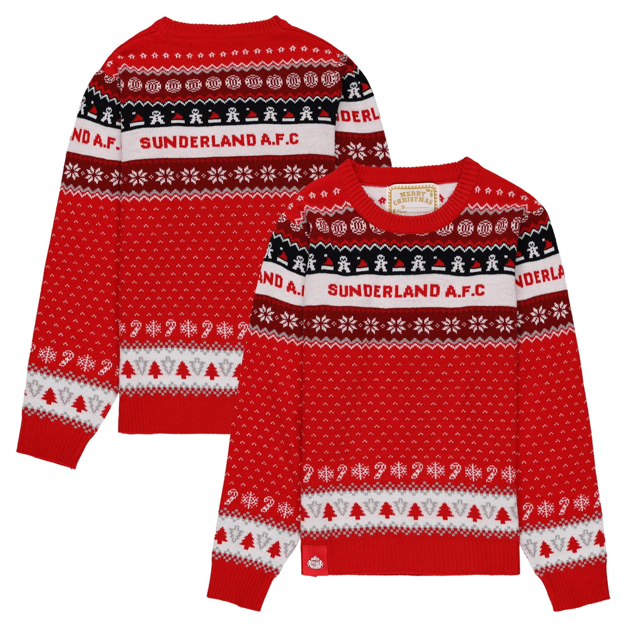 Sunderland Christmas Jumper - Red - Kids