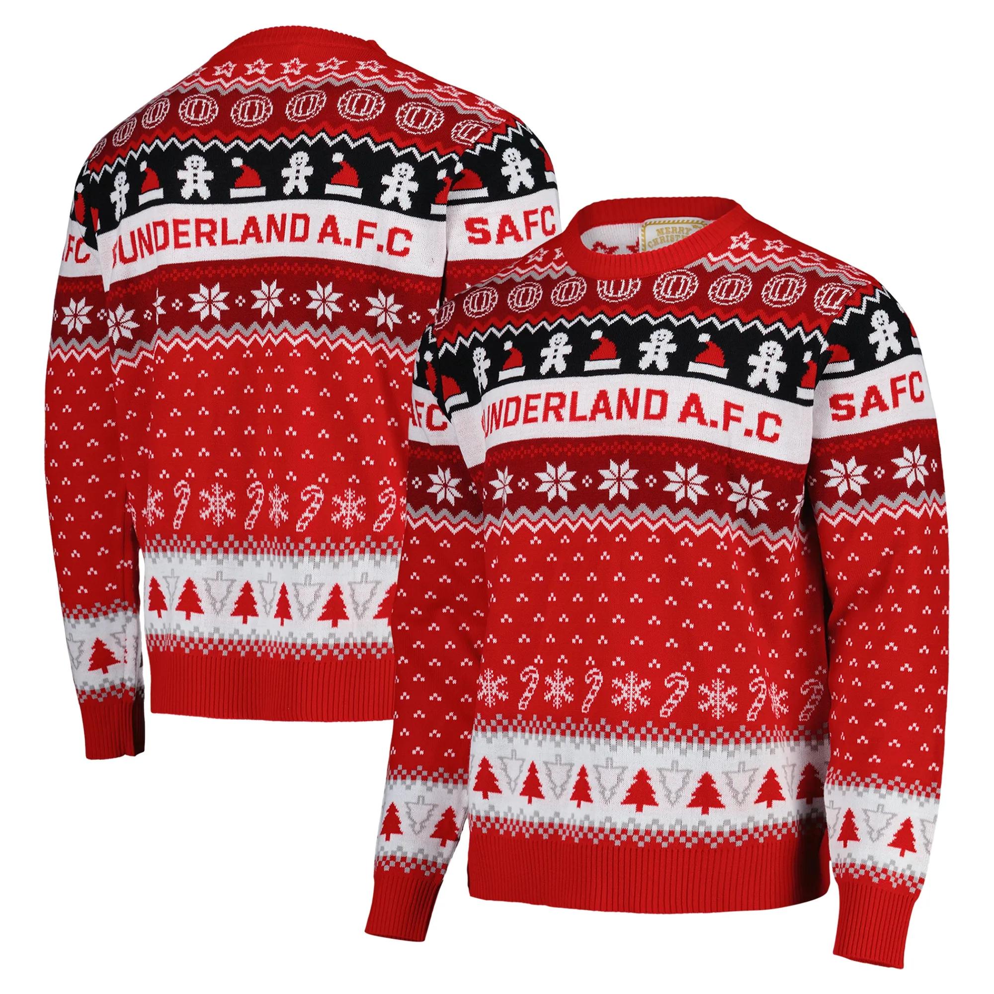 Sunderland Christmas Jumper - Red - Adults