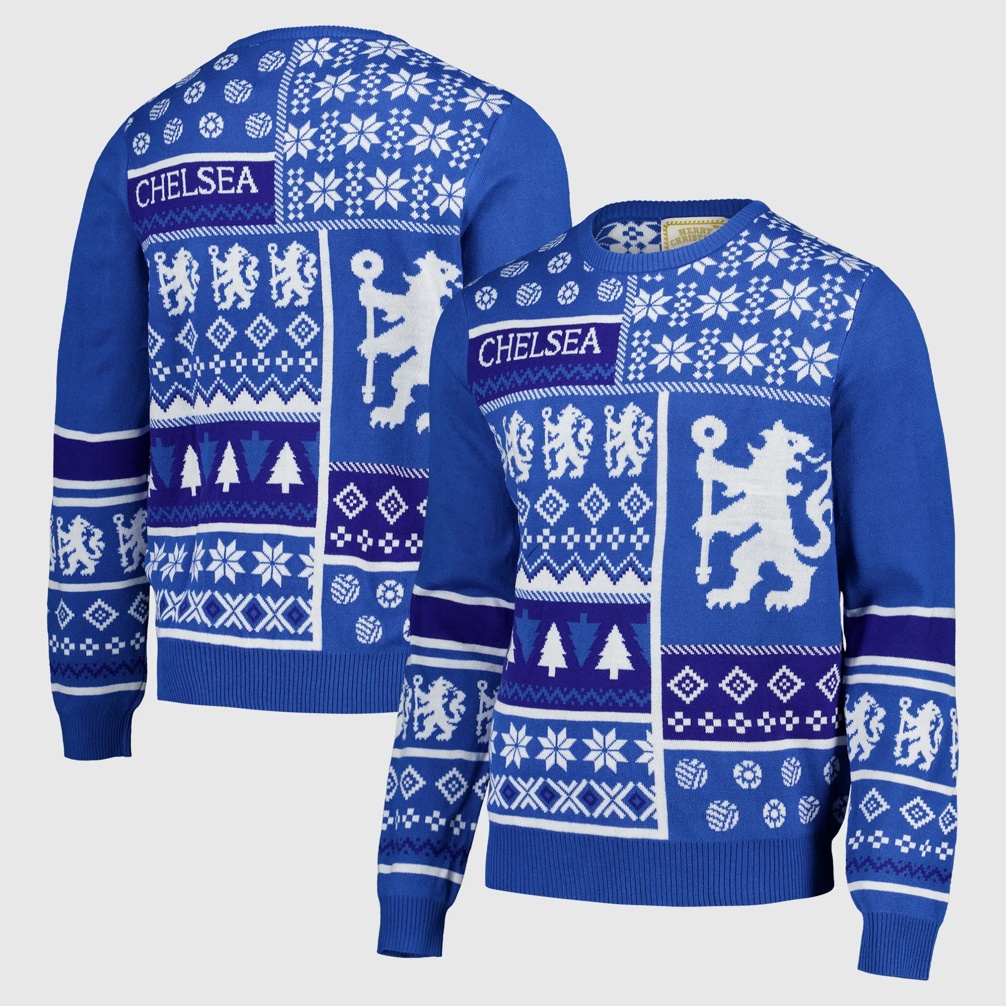 Chelsea Fairisle Christmas Jumper - Blue - Unisex