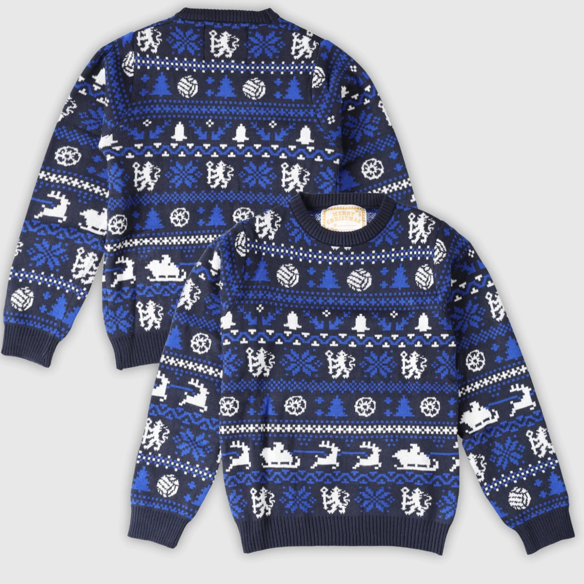 Chelsea Fairisle Christmas Jumper - Navy - Kids