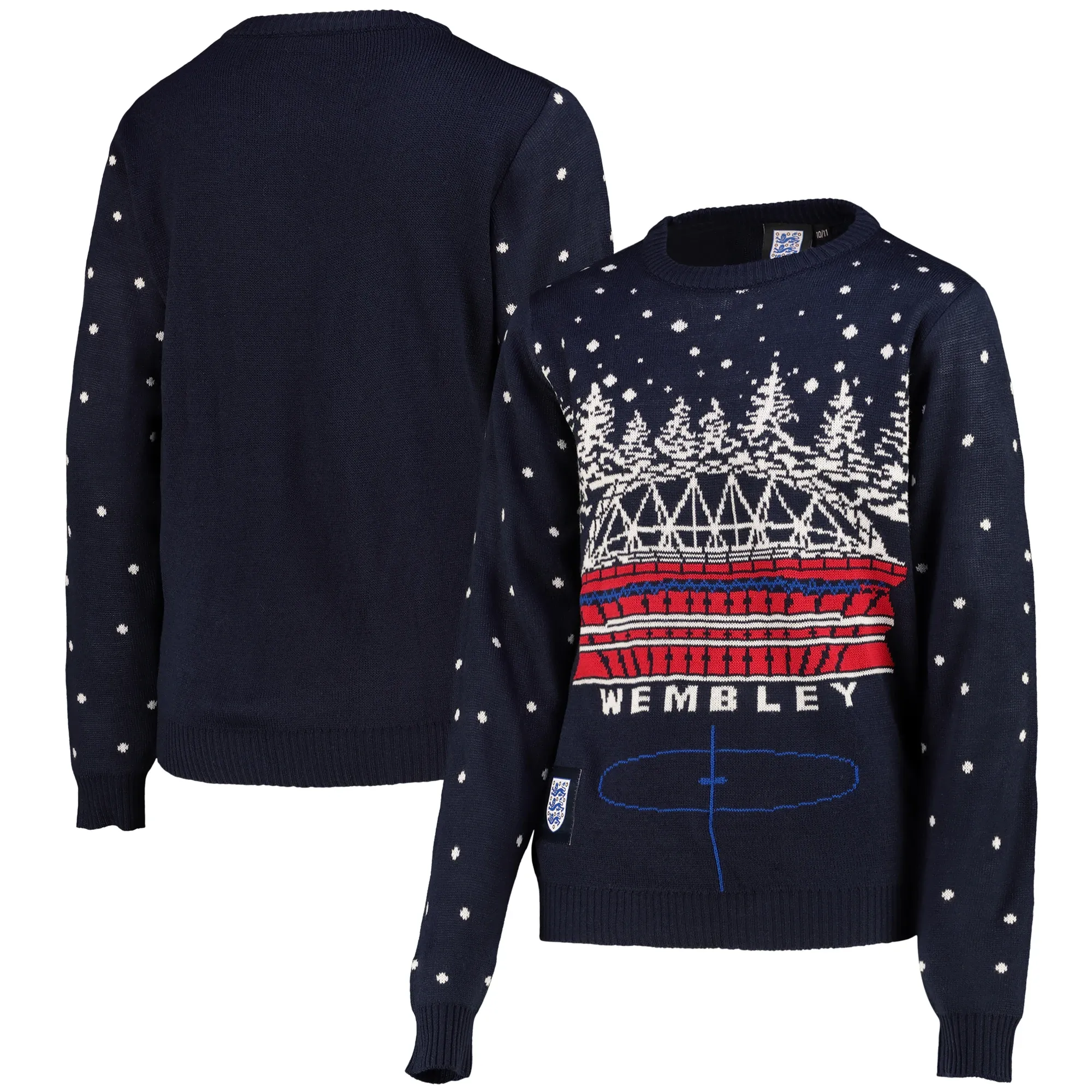 England Stadium Christmas Jumper - Navy - Kids