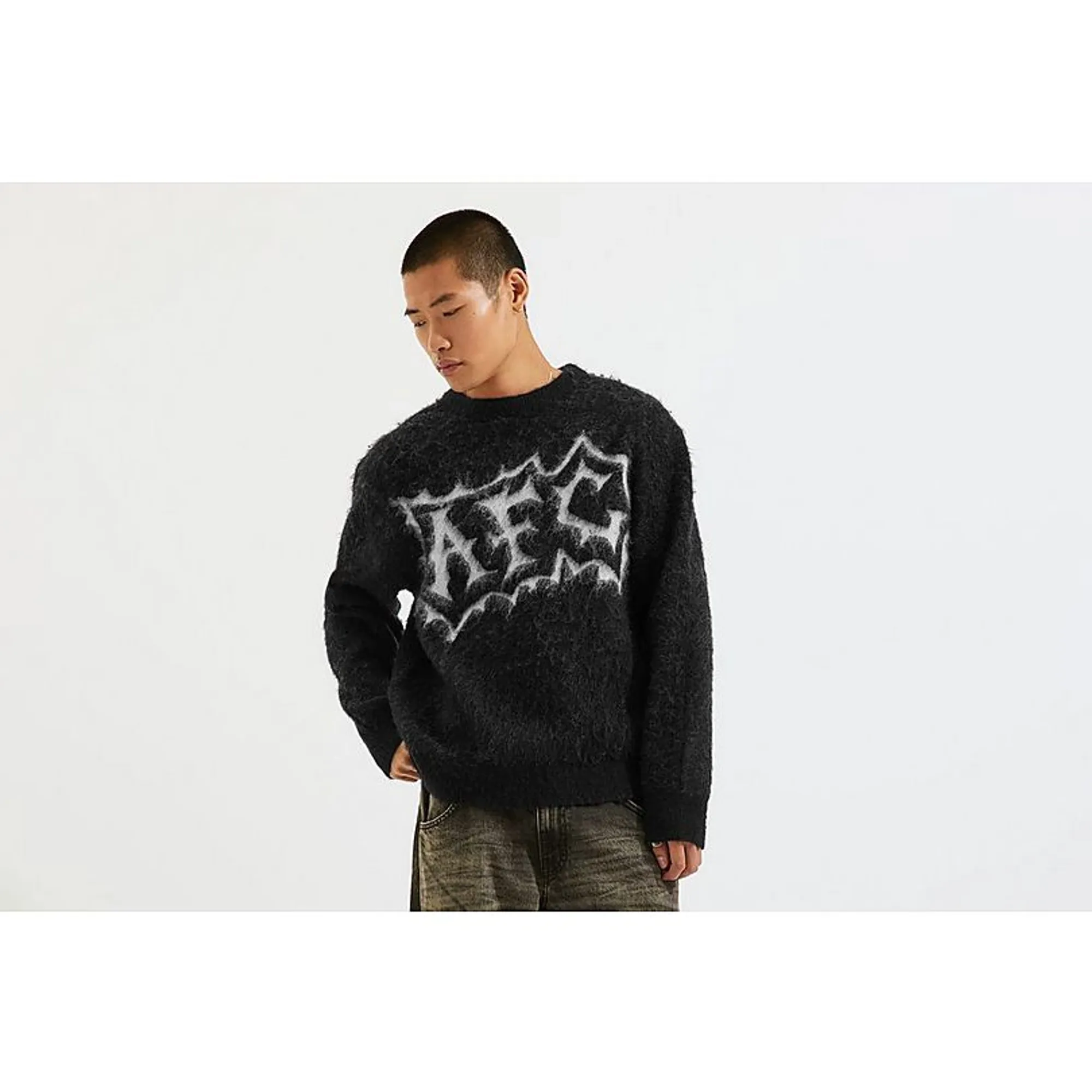 Arsenal N7 Caliber Knitted Crew Jumper, Black