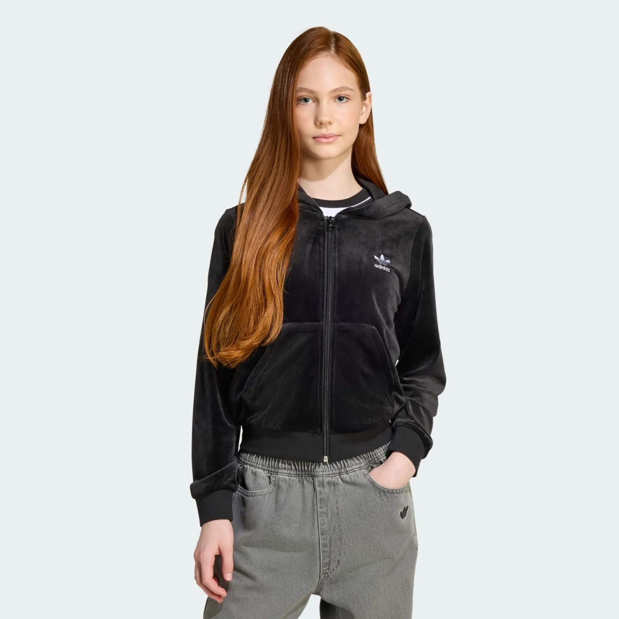 adidas Velour Zip Hoodie