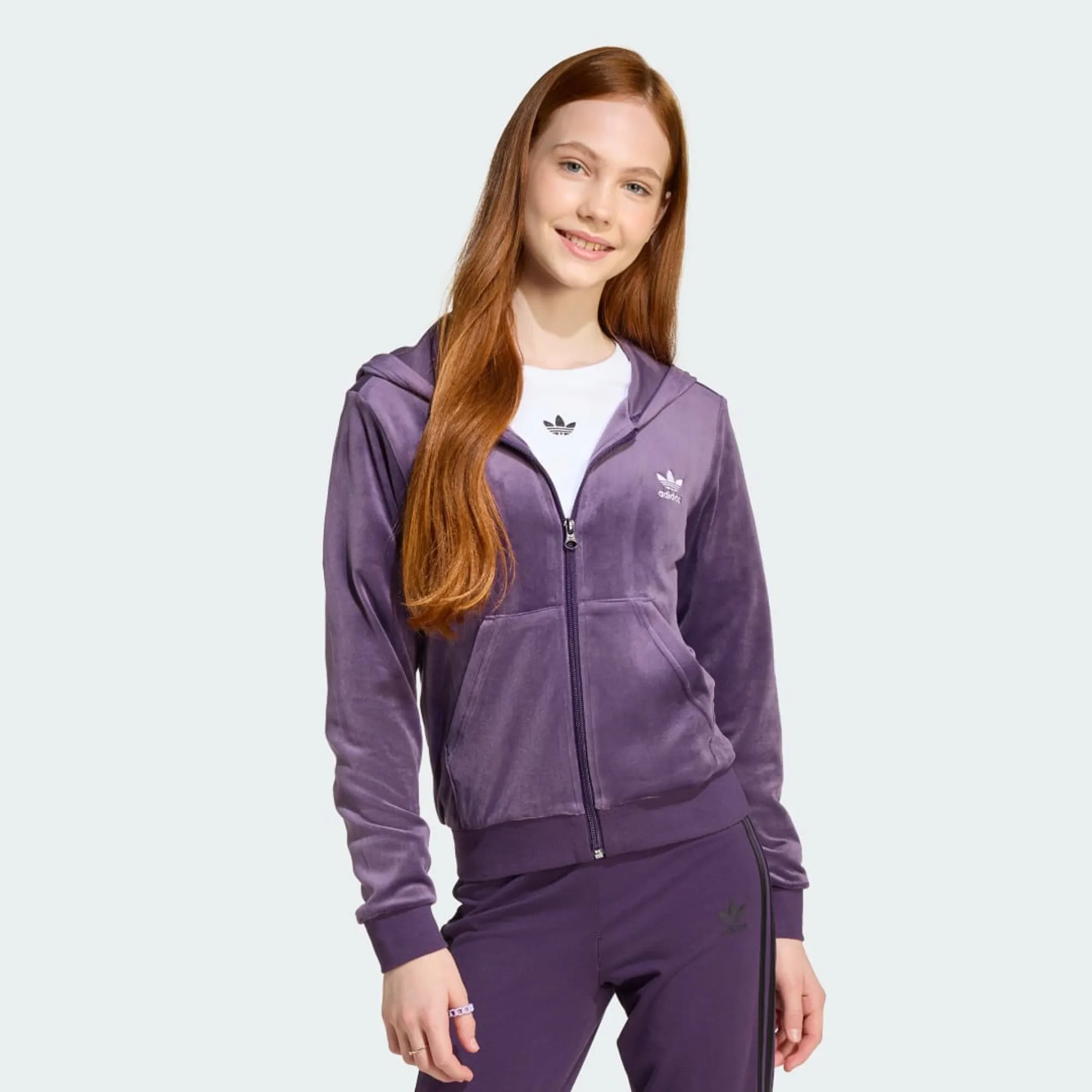 adidas Velour Zip Hoodie