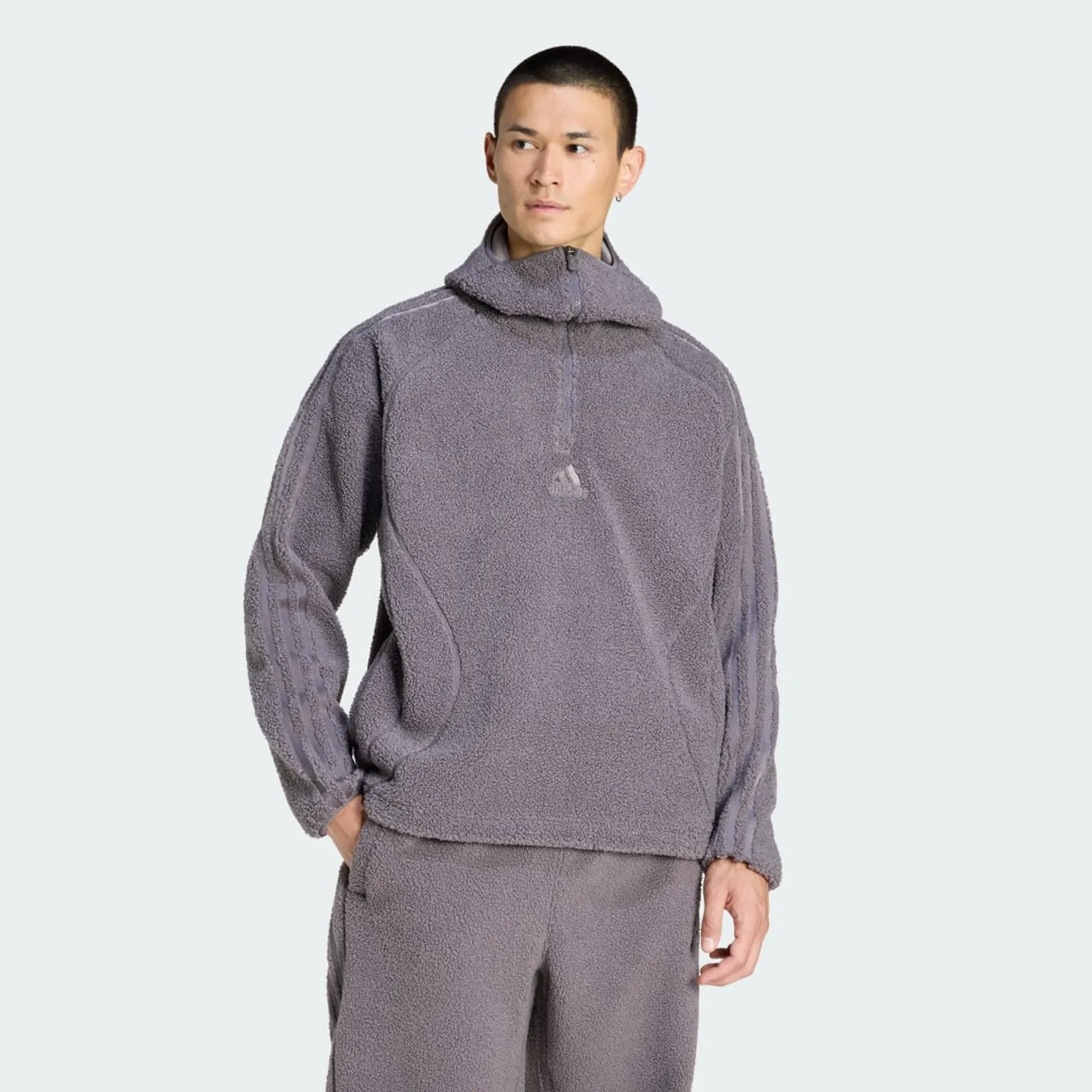 adidas BORG FLEECE TEAMGEIST 1/4 ZIP HOODIE