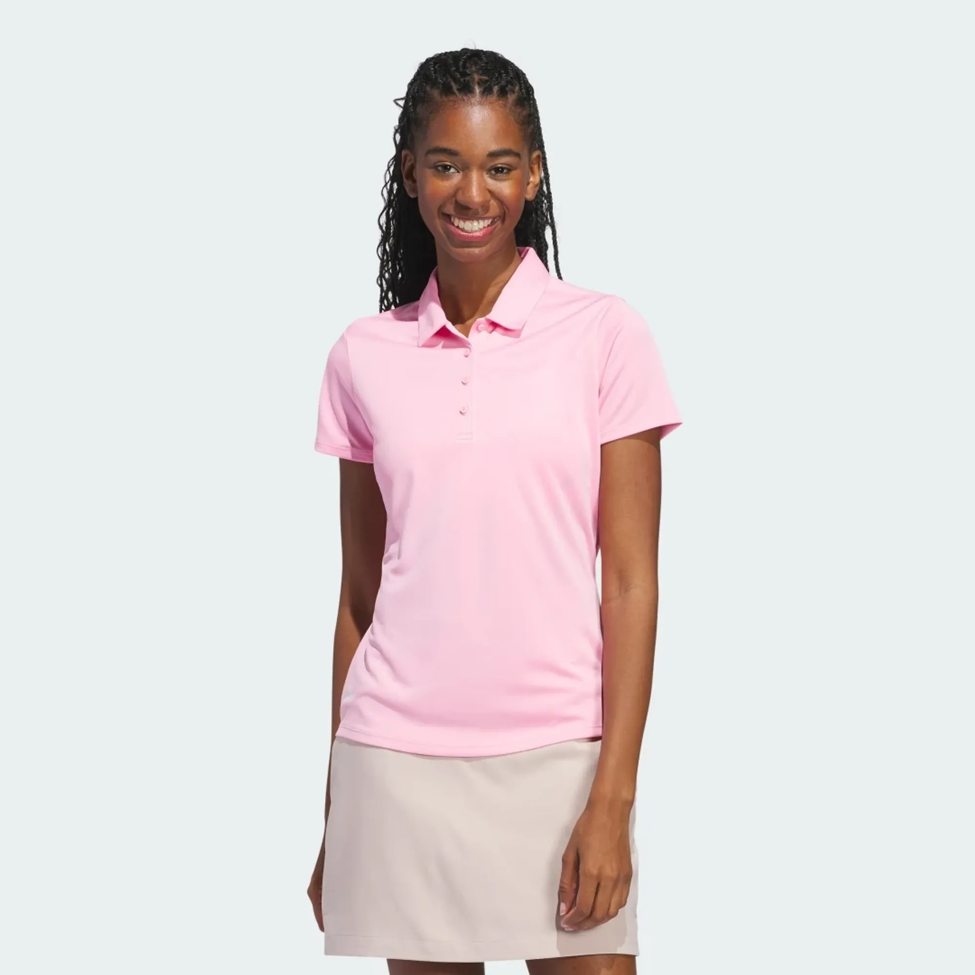 adidas Women's Solid Performance Short Sleeve Polo Shirt