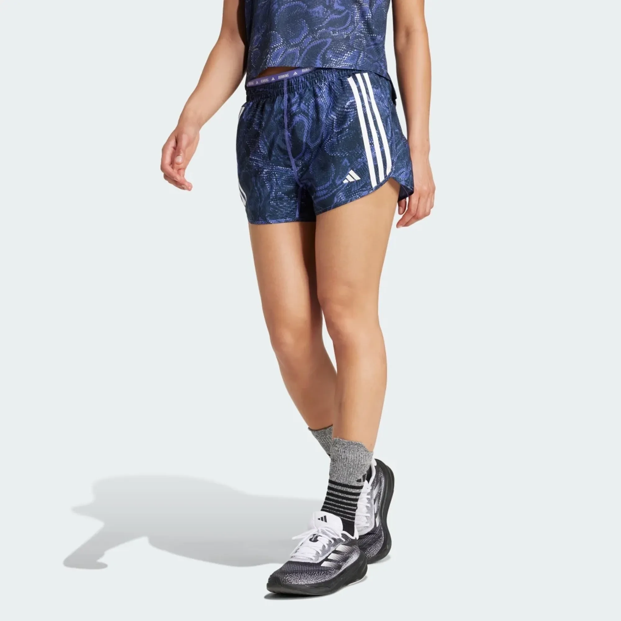 adidas Own the Run Excite Allover Print AEROREADY Shorts