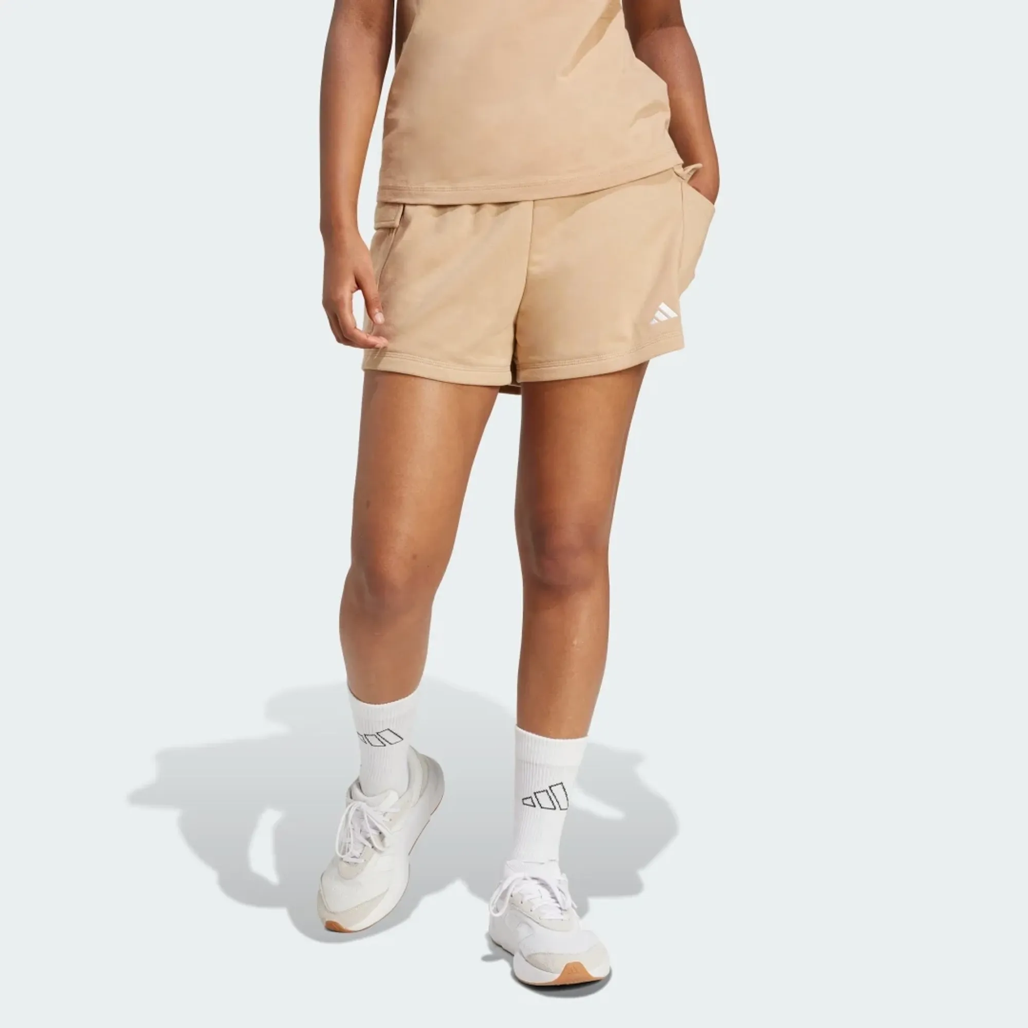 adidas Essentials Small Logo French Terry Cargo Shorts