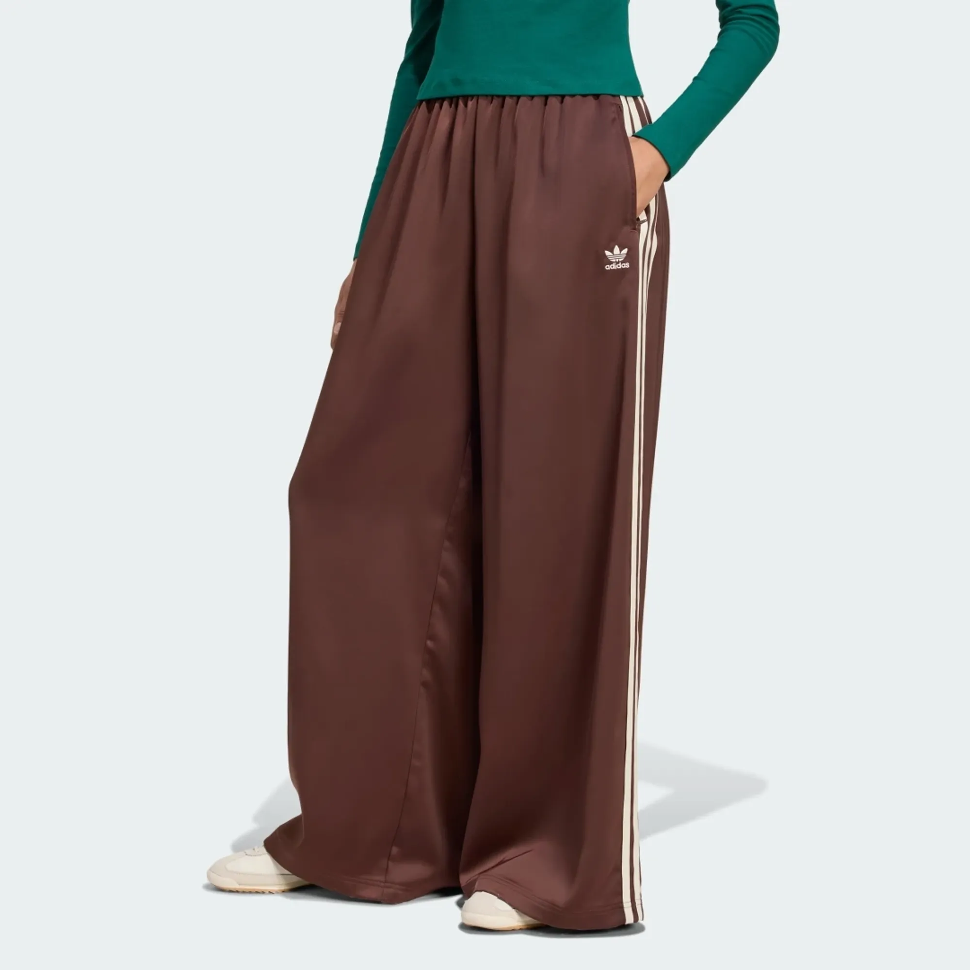 adidas Adicolor Satin Wide Leg Track Joggers