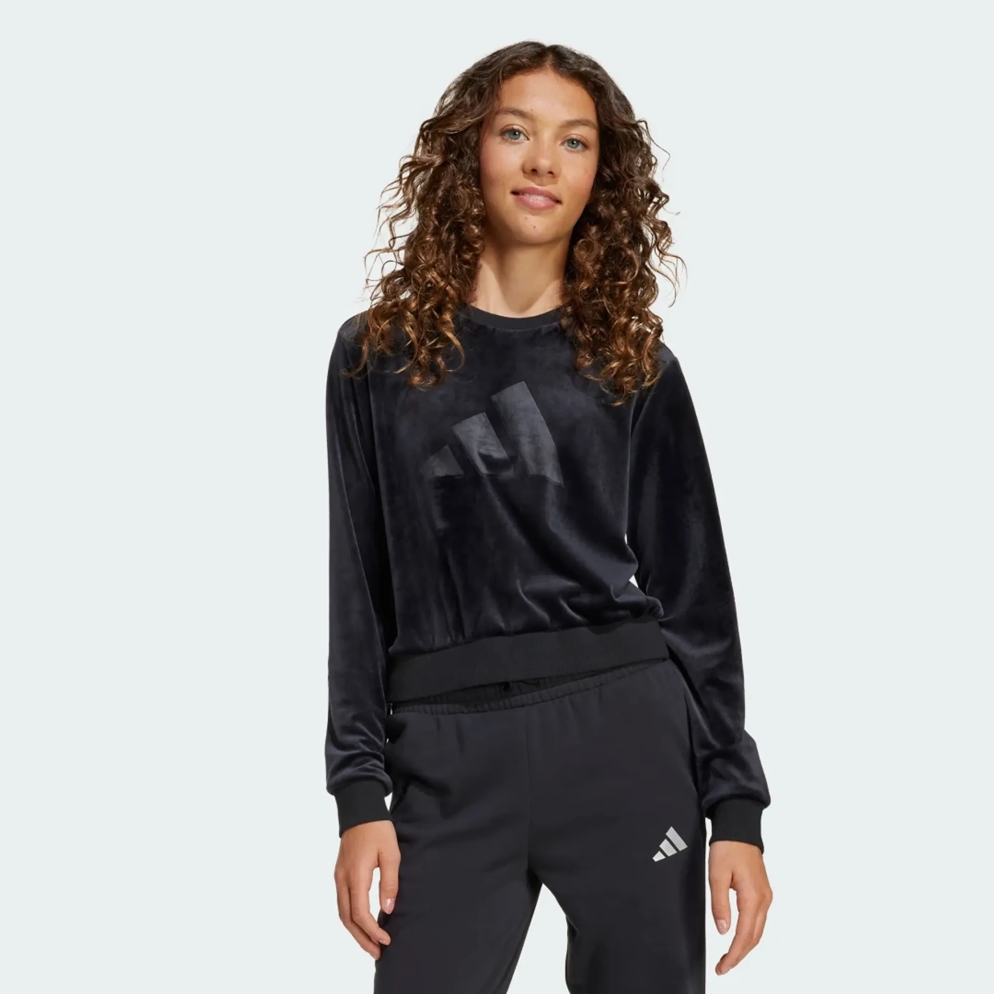 adidas Girl Holiday Glam Cropped Sweatshirt