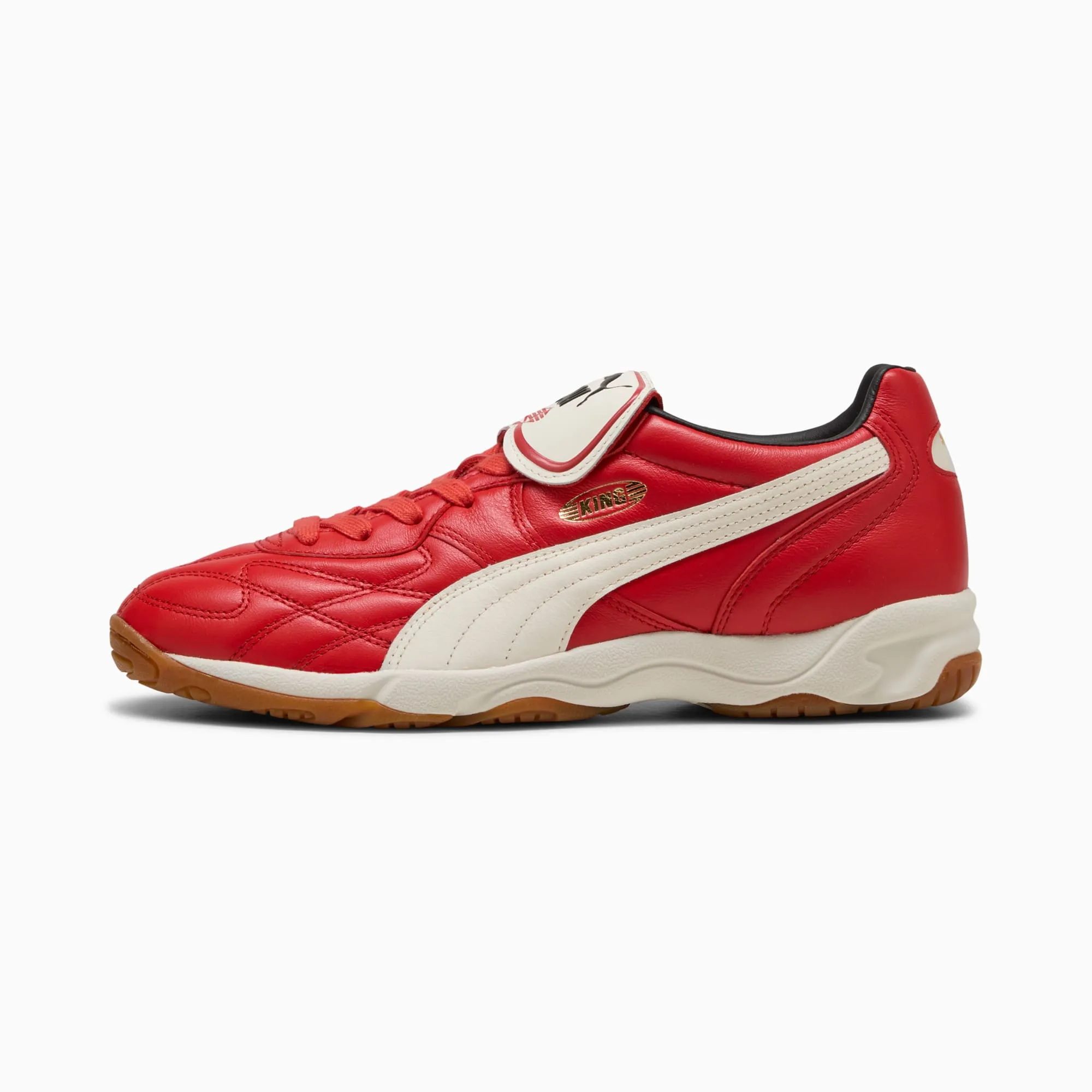 PUMA King Indoor Sneakers Unisex, Red Fire/Frosted Ivory, size 10