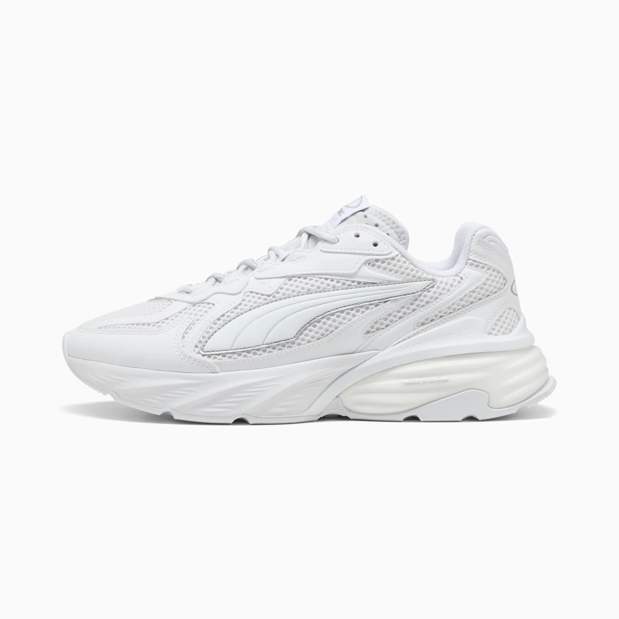 PUMA Fade Sneakers Unisex, White/Silver, size 10