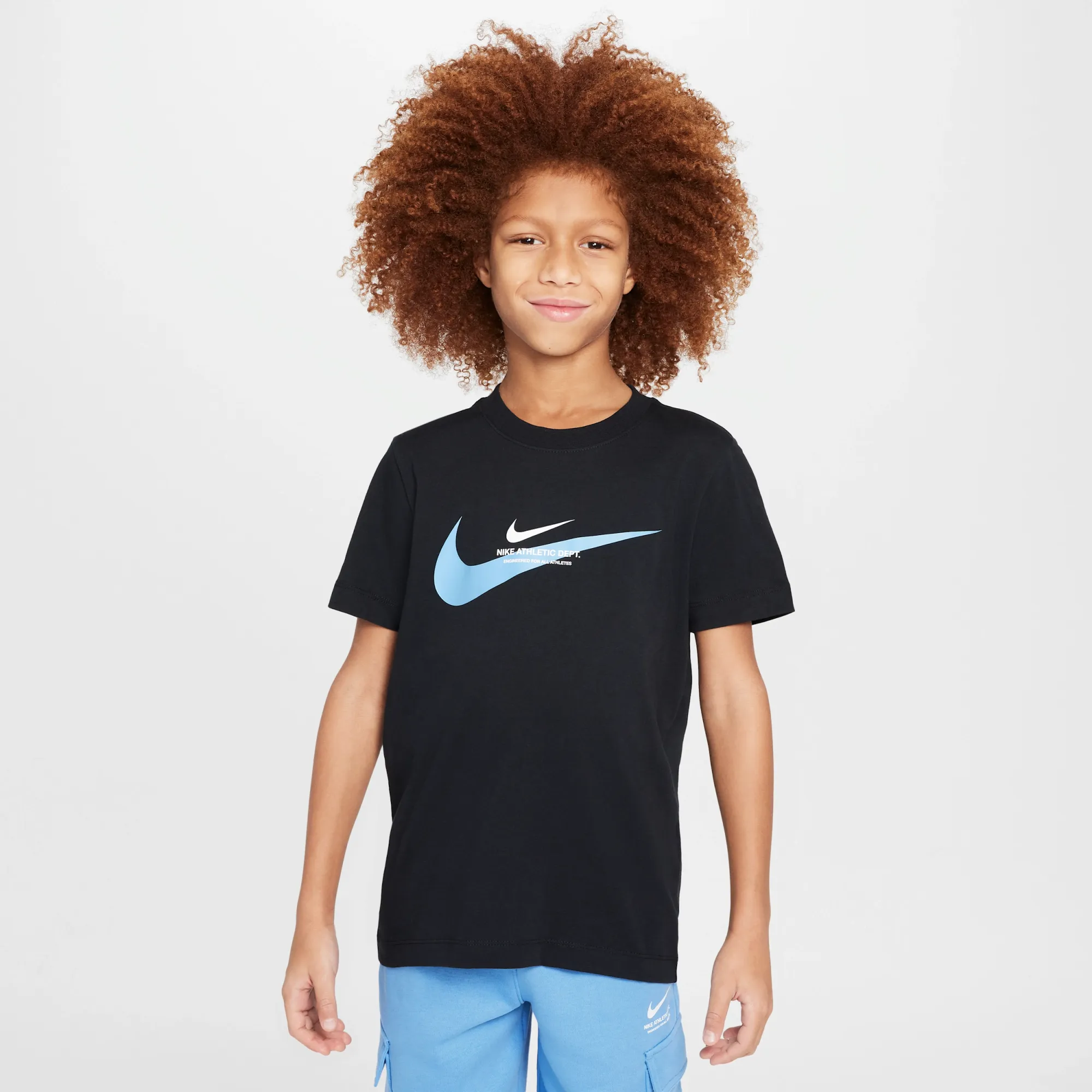 Nike Older Kids' (Boys') T-Shirt - Black - Cotton
