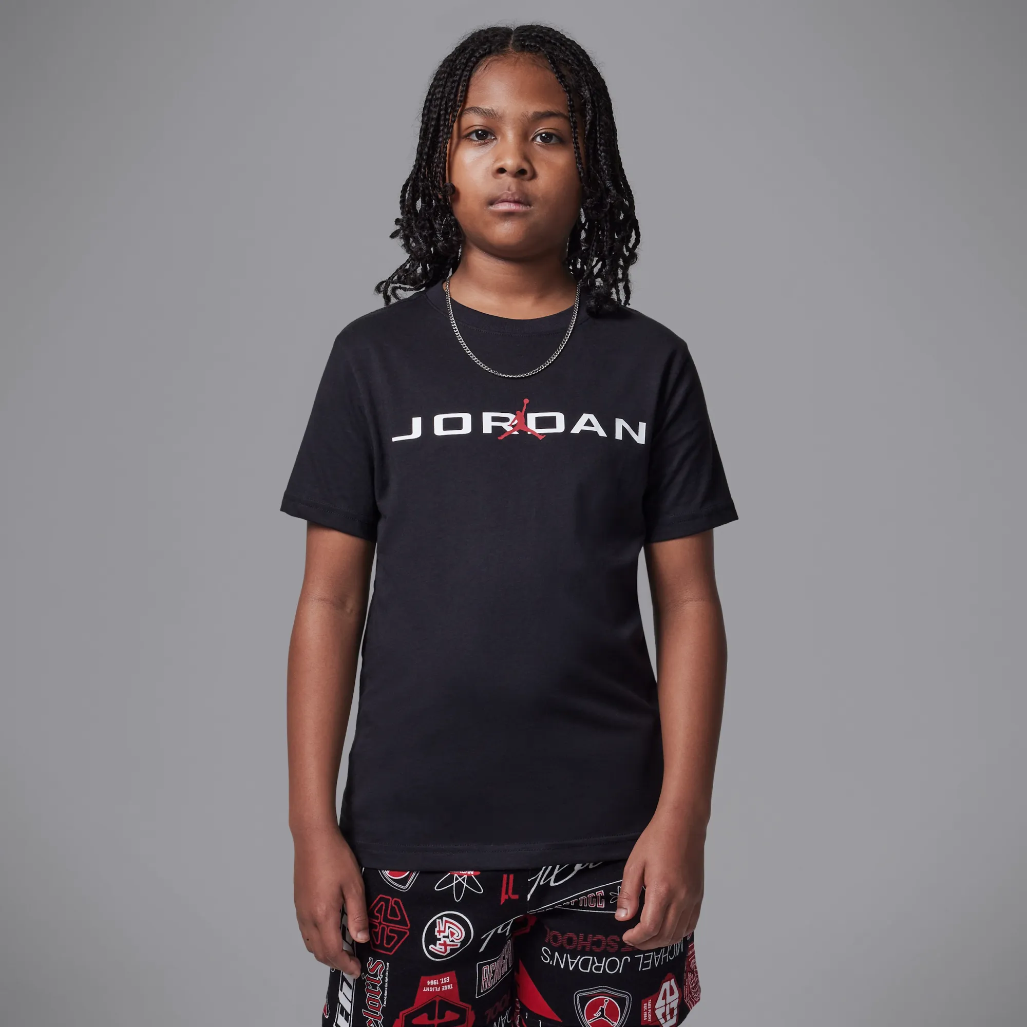 Nike Jordan Older Kids' Air Stretch T-Shirt - Black - Cotton