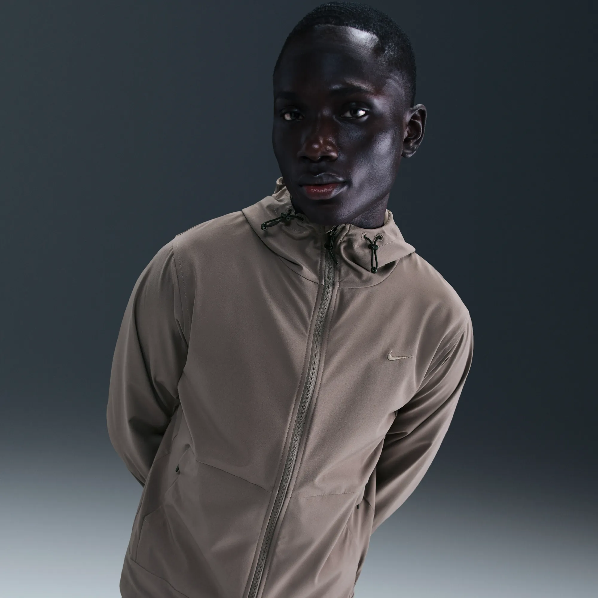 Nike Unlimited Men's Repel Hooded Versatile Jacket - Grey - Polyester/Elastane