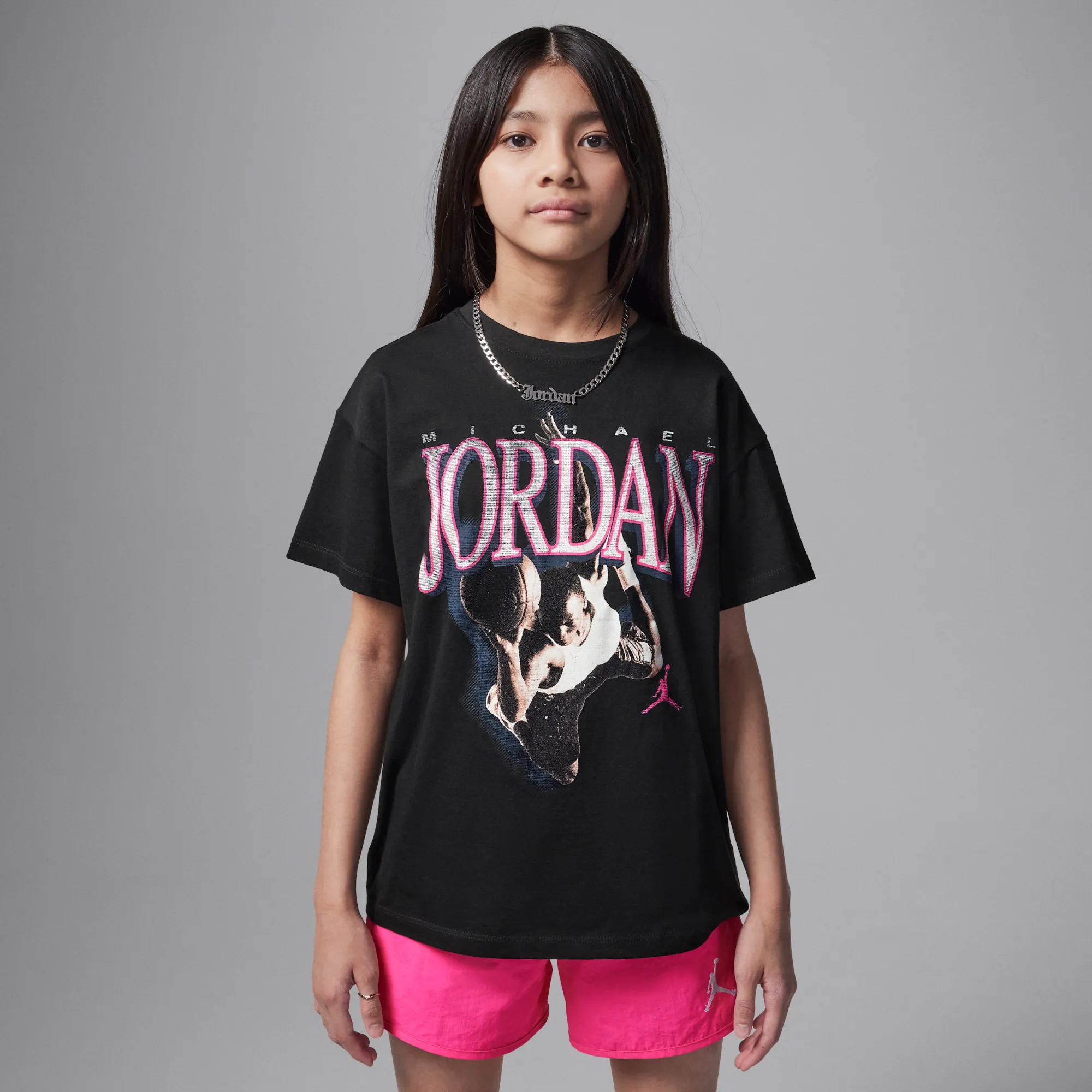 Nike Jordan Older Kids' Soar Oversized T-Shirt - Black - Cotton