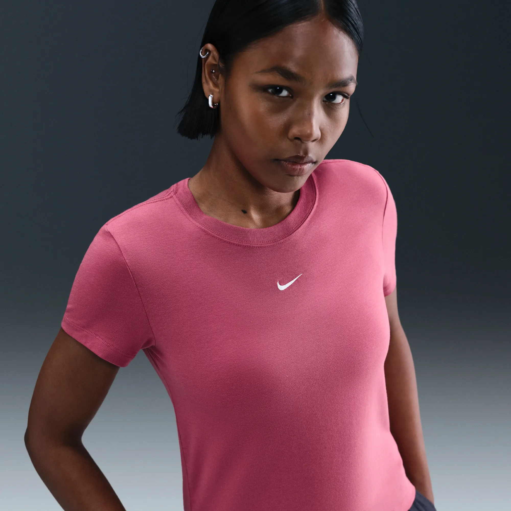 Nike Chill Knit Women's T-shirt - Purple - Modal/Cotton/Elastane