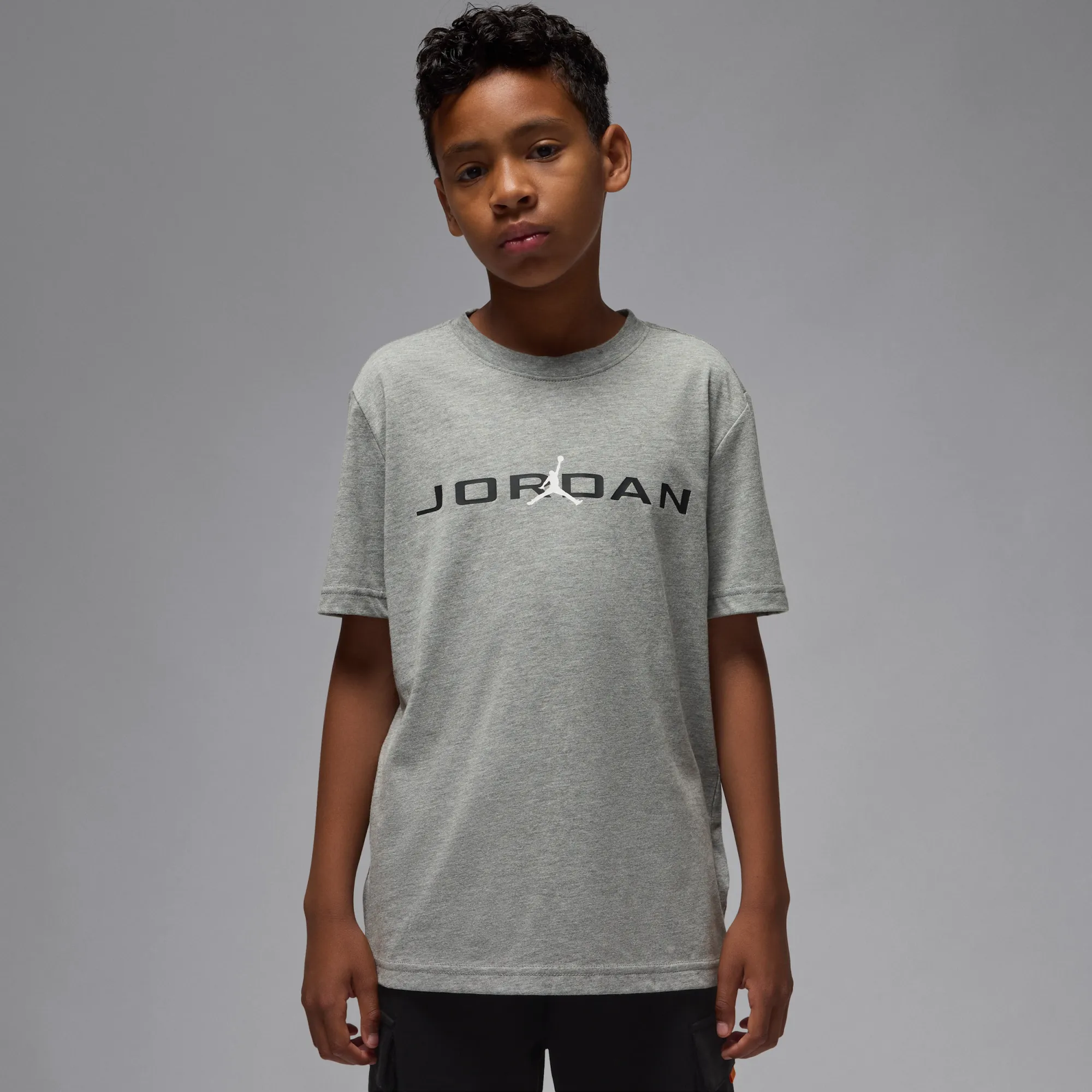Nike Jordan Older Kids' Air Stretch T-Shirt - Grey - Cotton