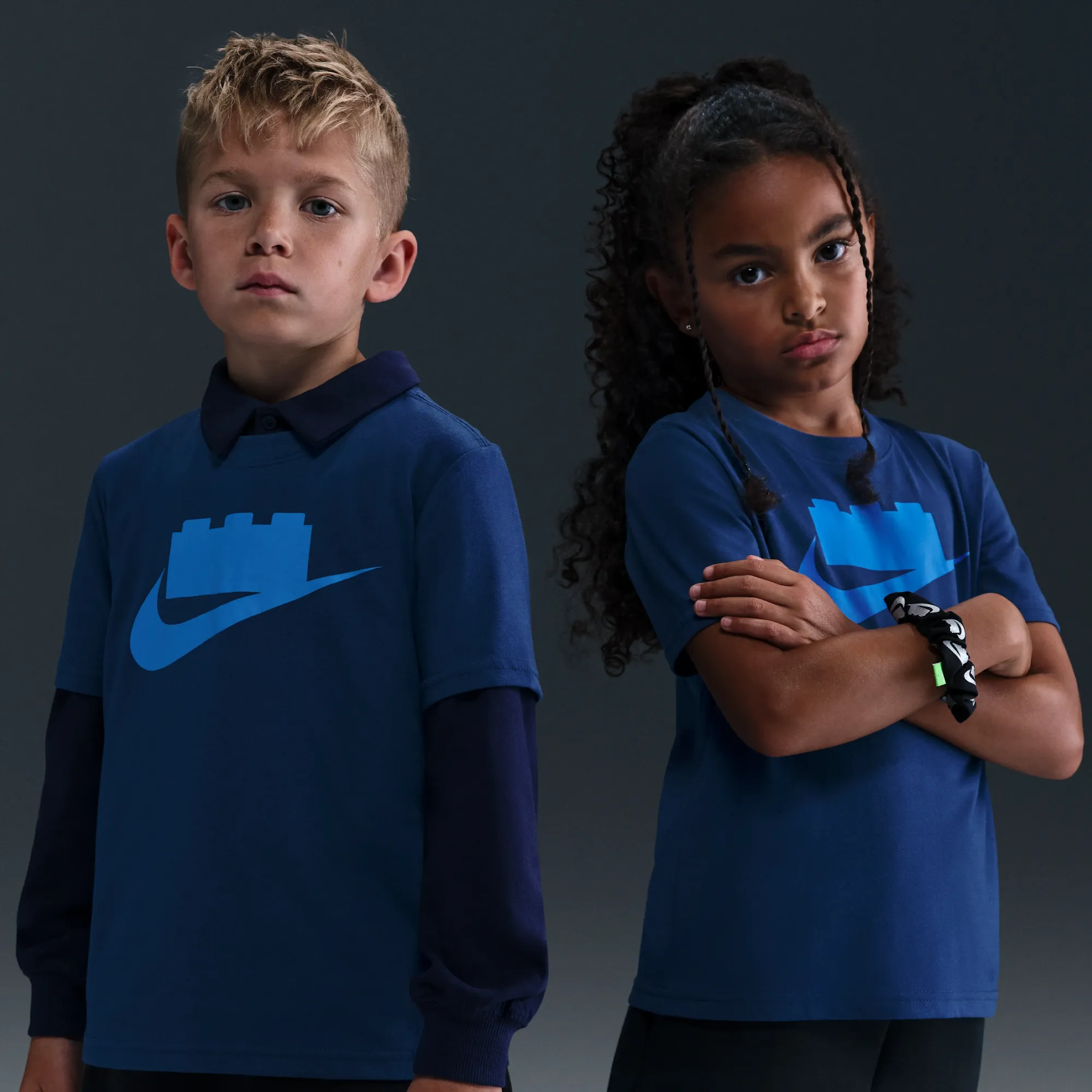 Nike x LEGO® Collection Younger Kids' Logo T-Shirt - Blue - Cotton / Polyester