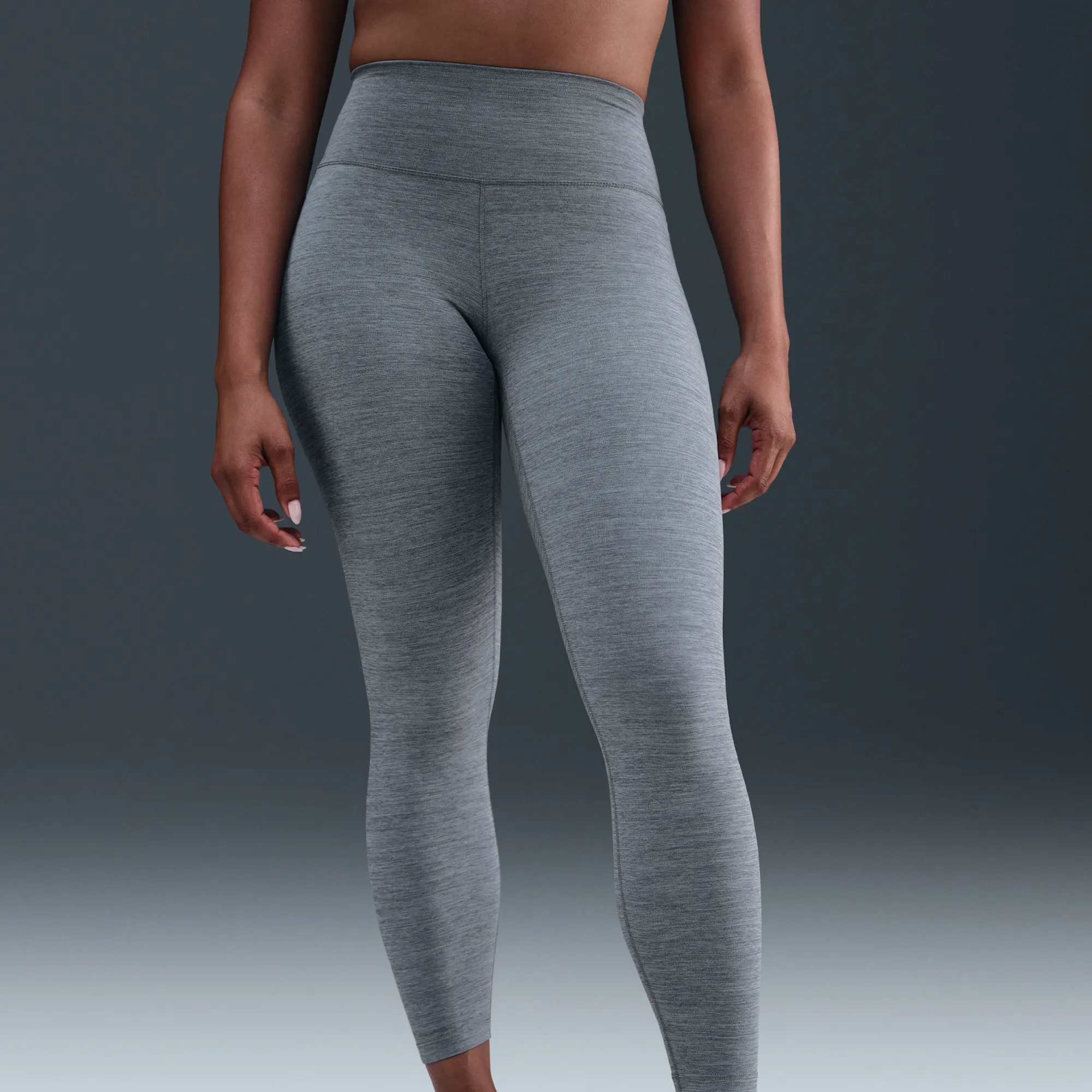 Nike One Women's High-Waisted 7/8 Leggings - Grey - Polyester/Elastane