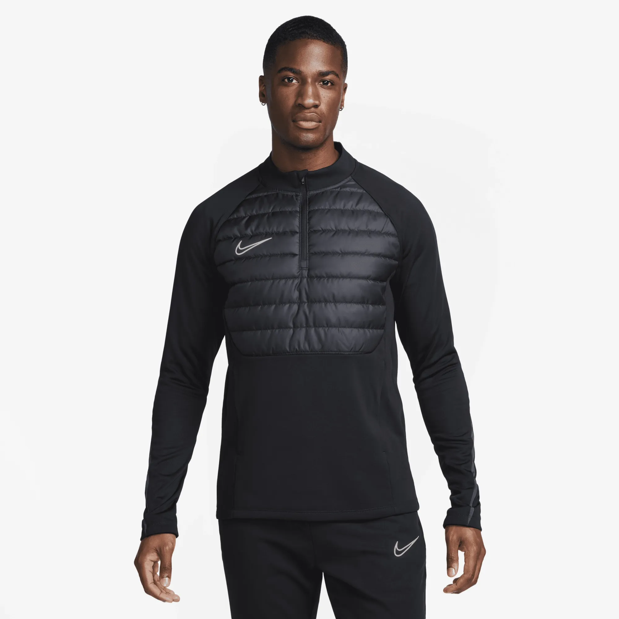 Nike Academy Winter Warrior Men's Therma-FIT 1/2-Zip Football Top - Black - Polyester