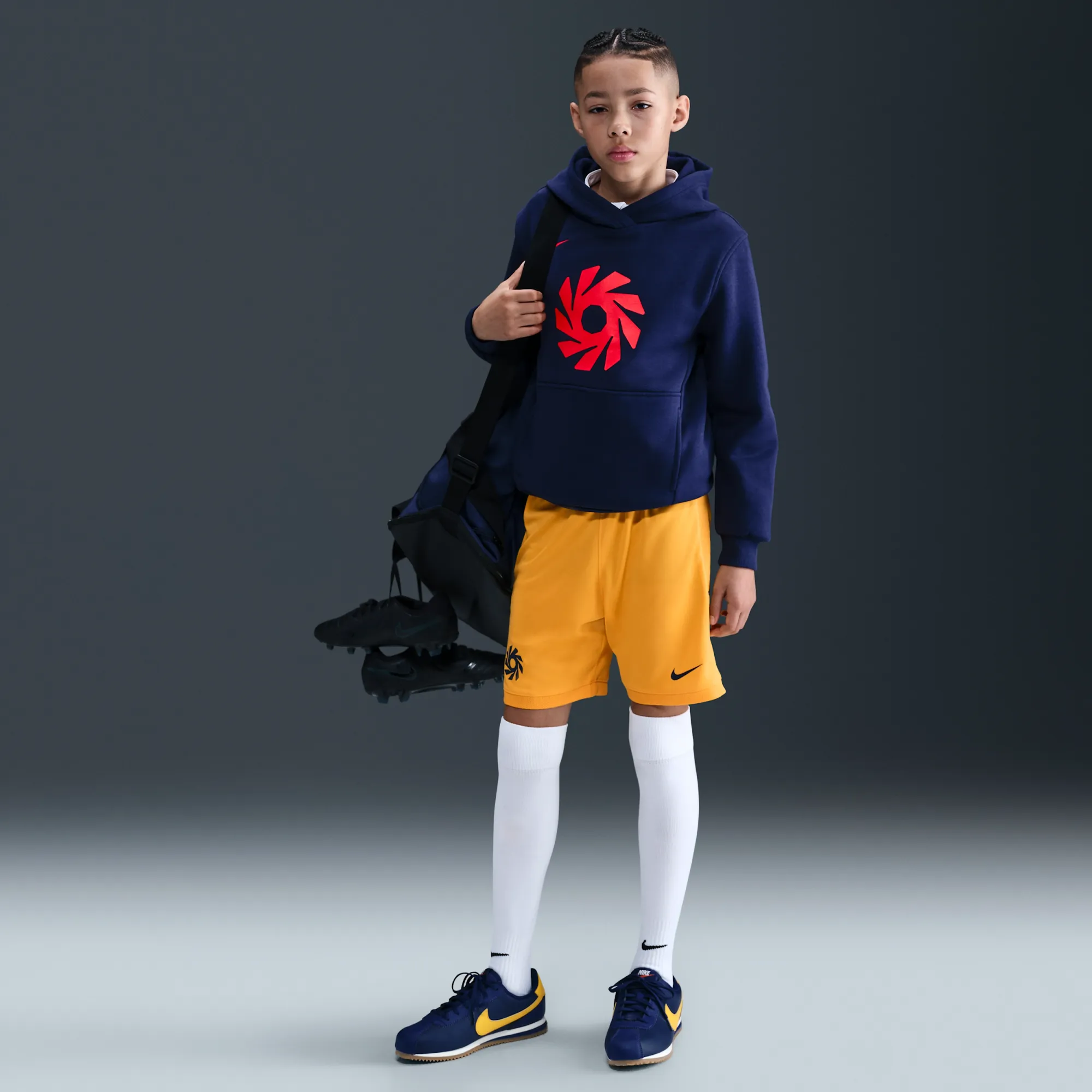 Nike Erling Haaland Academy Older Kids' Dri-FIT Football Shorts - Yellow - Polyester