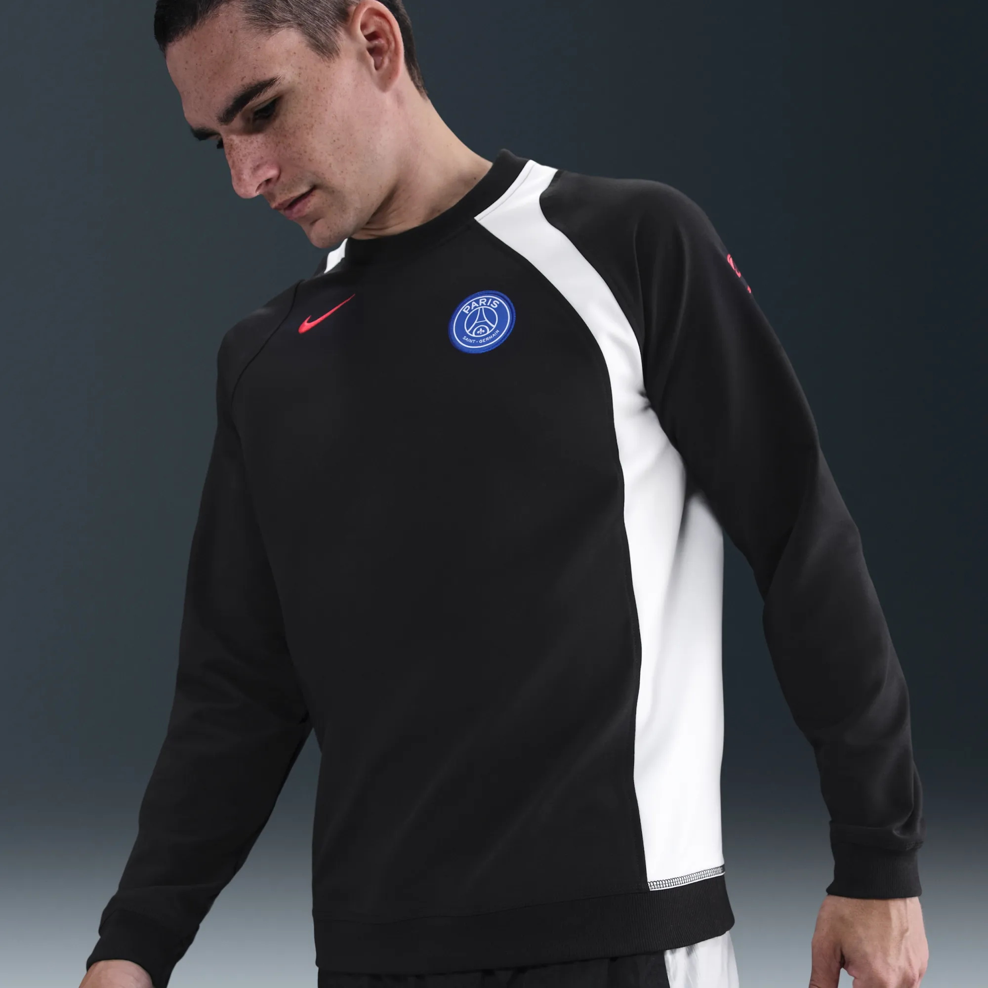 Paris Saint-Germain Third Men's Nike Total 90 Football Crew-Neck Top - Black - Polyester/Elastane