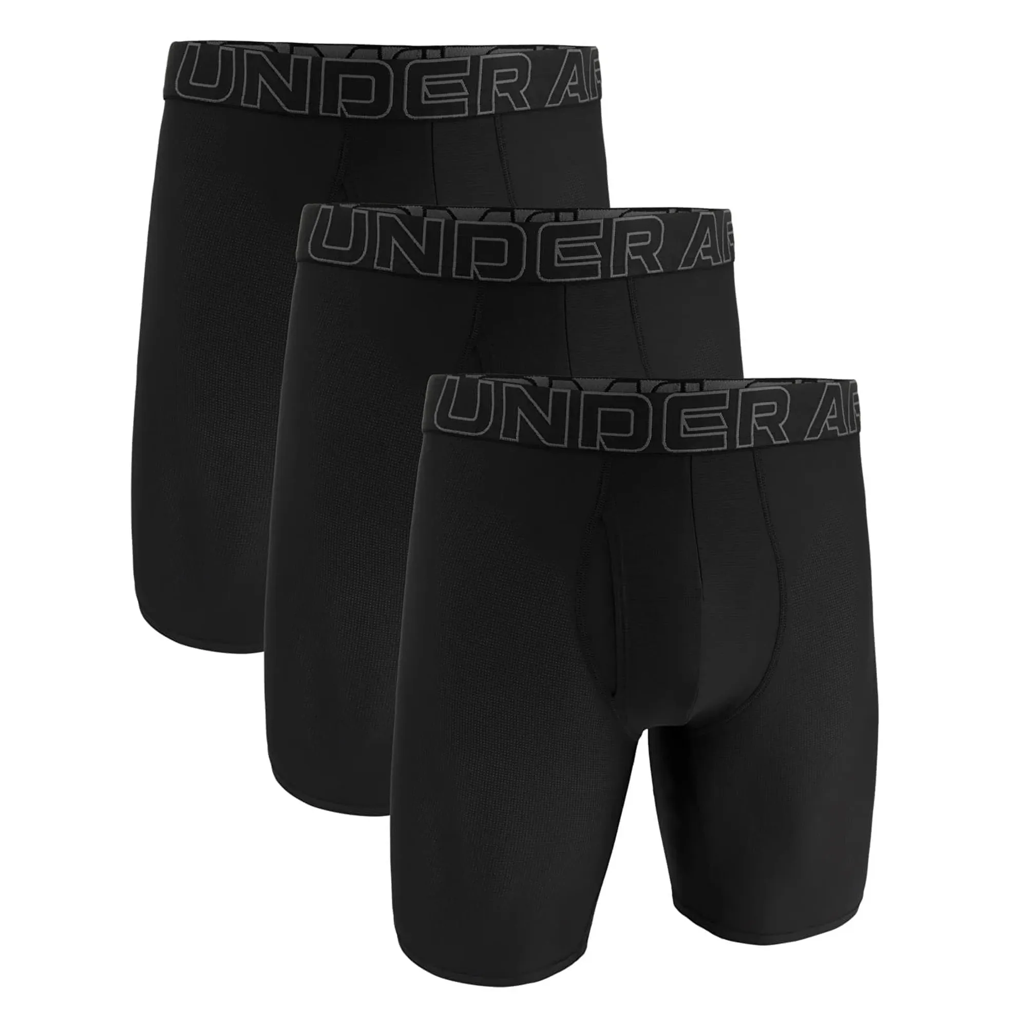 Under Armour  Performance Tech™ Mesh Men's 9" 3-Pack Boxerjock® Black / Black / Castlerock XXL