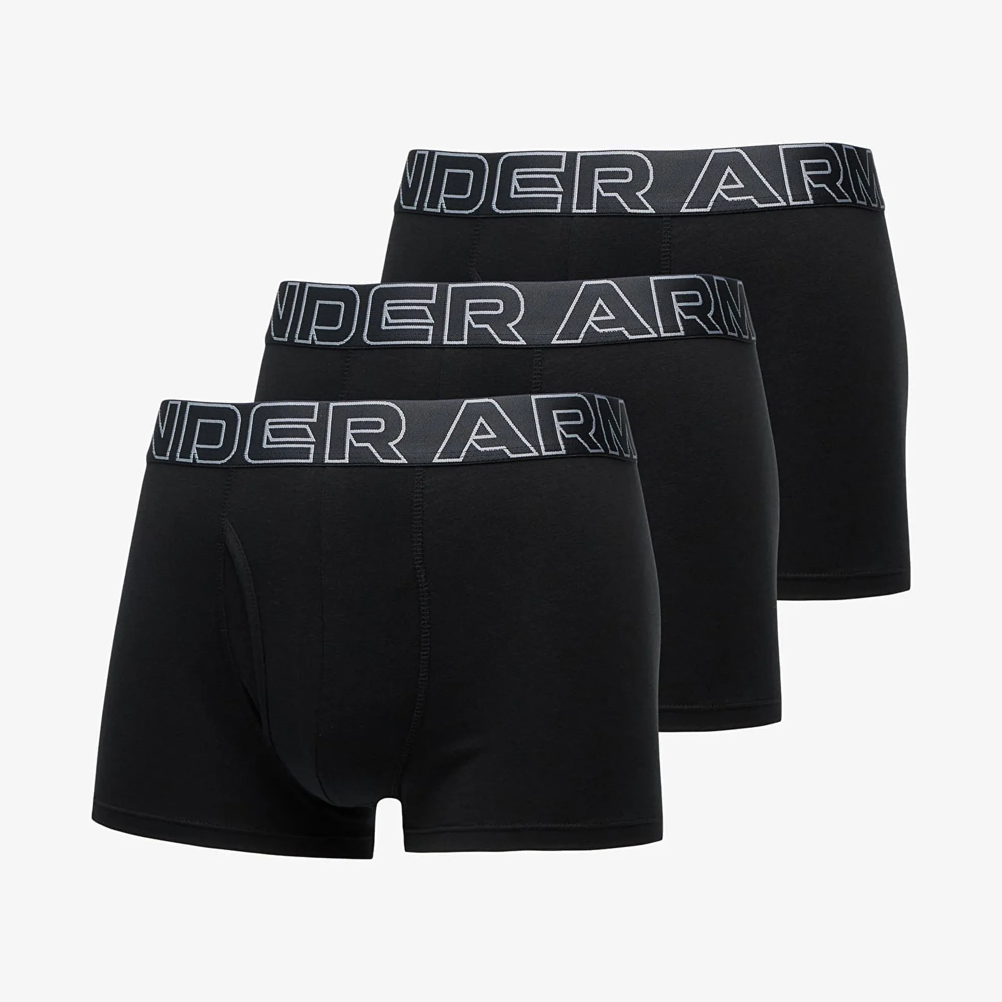 Under Armour  Performance Cotton Men's 3" 3-Pack Boxerjock® Black / Black / Steel XXL