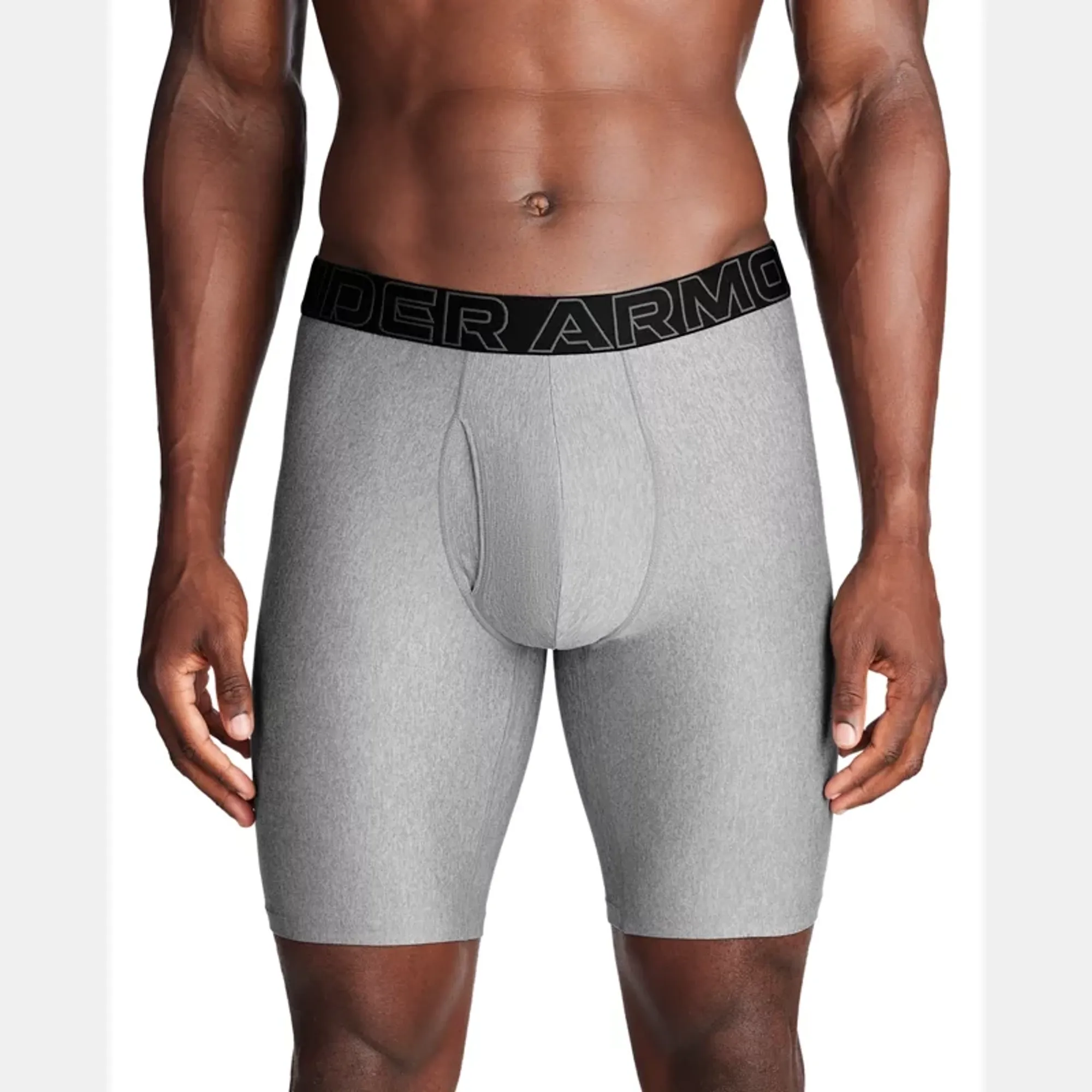 Under Armour  Performance Tech™ Men's 9" 3-Pack Boxerjock® Steel Full Heather / Castlerock Full Heather / Castlerock L