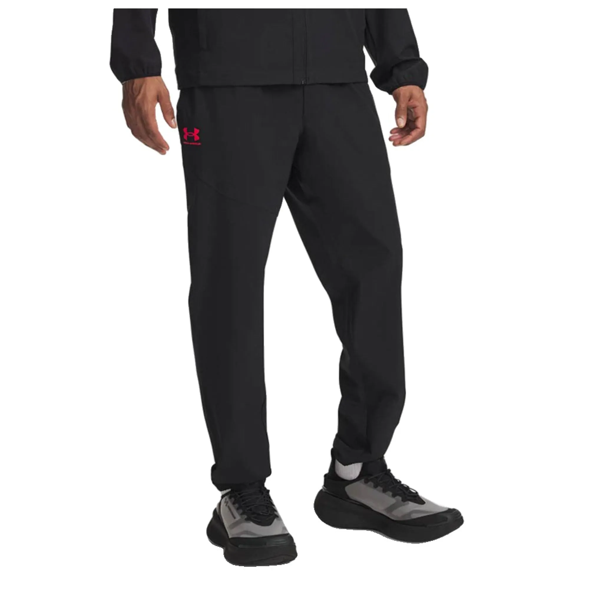 Under Armour Vibe Men's Woven Joggers Black / Racer Red L