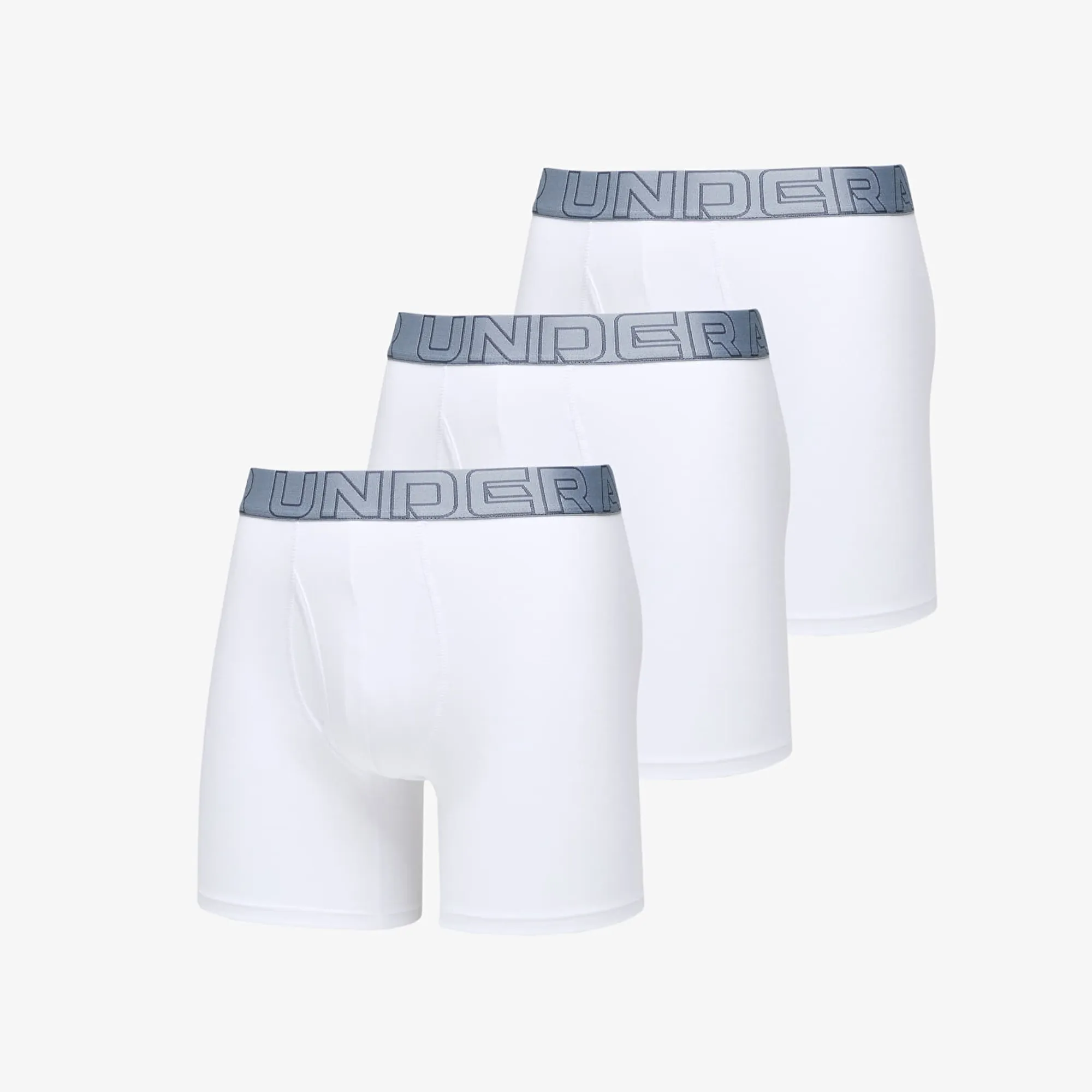 Under Armour  Performance Cotton Men's 6" 3-Pack Boxerjock® White / White / Steel XXL